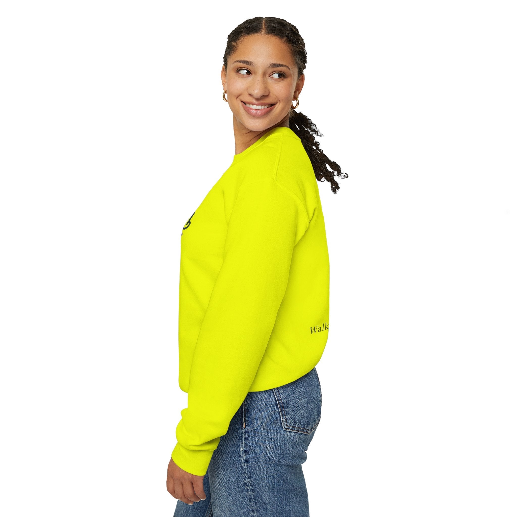 Walk by Faith Sweatshirt – Cross & Footprints Christian Sweatshirt for Cozy Inspiration Printify