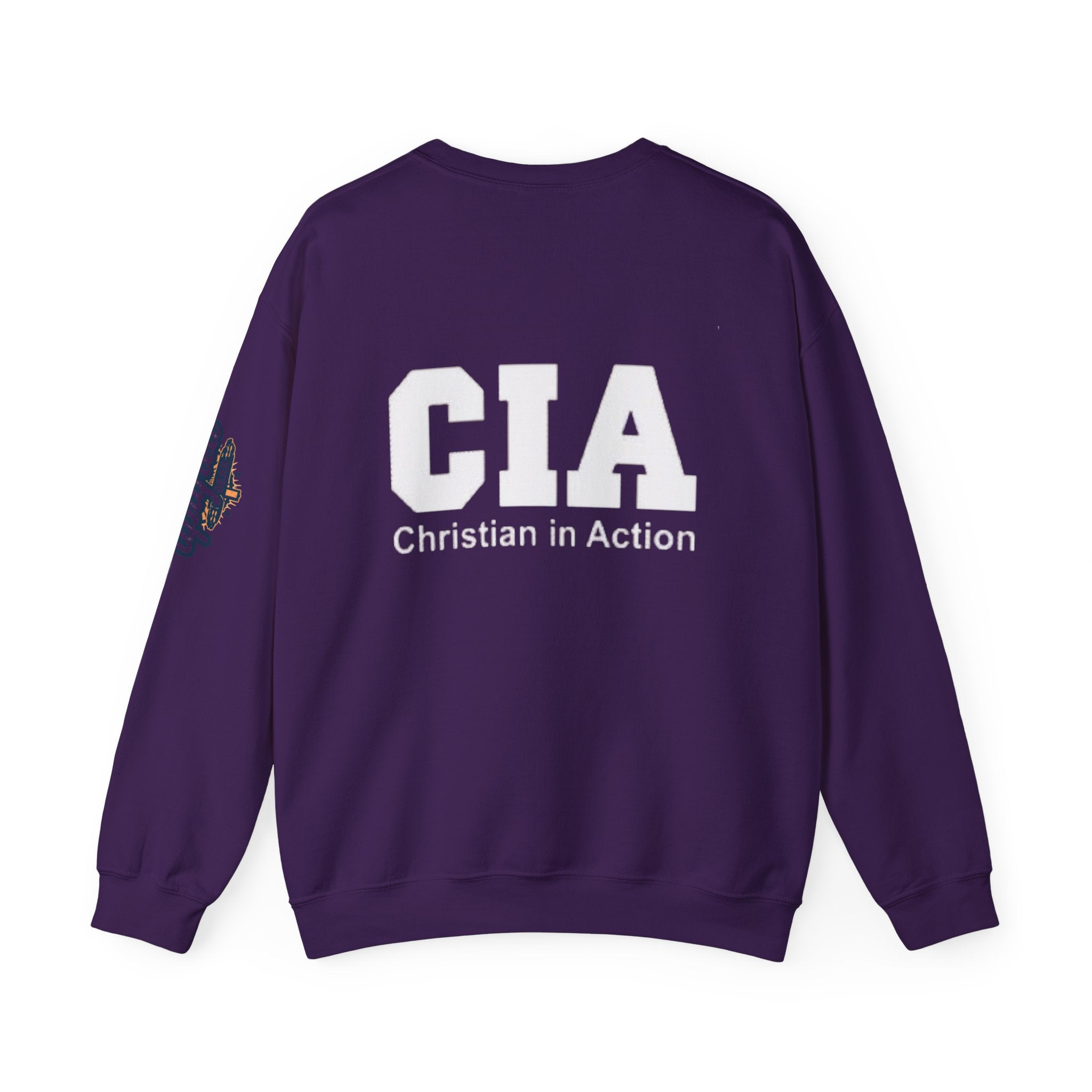 CIA Christian in Action Sweatshirt - Funny Faith Parody Sweatshirt - Mission Ready Apparel Printify