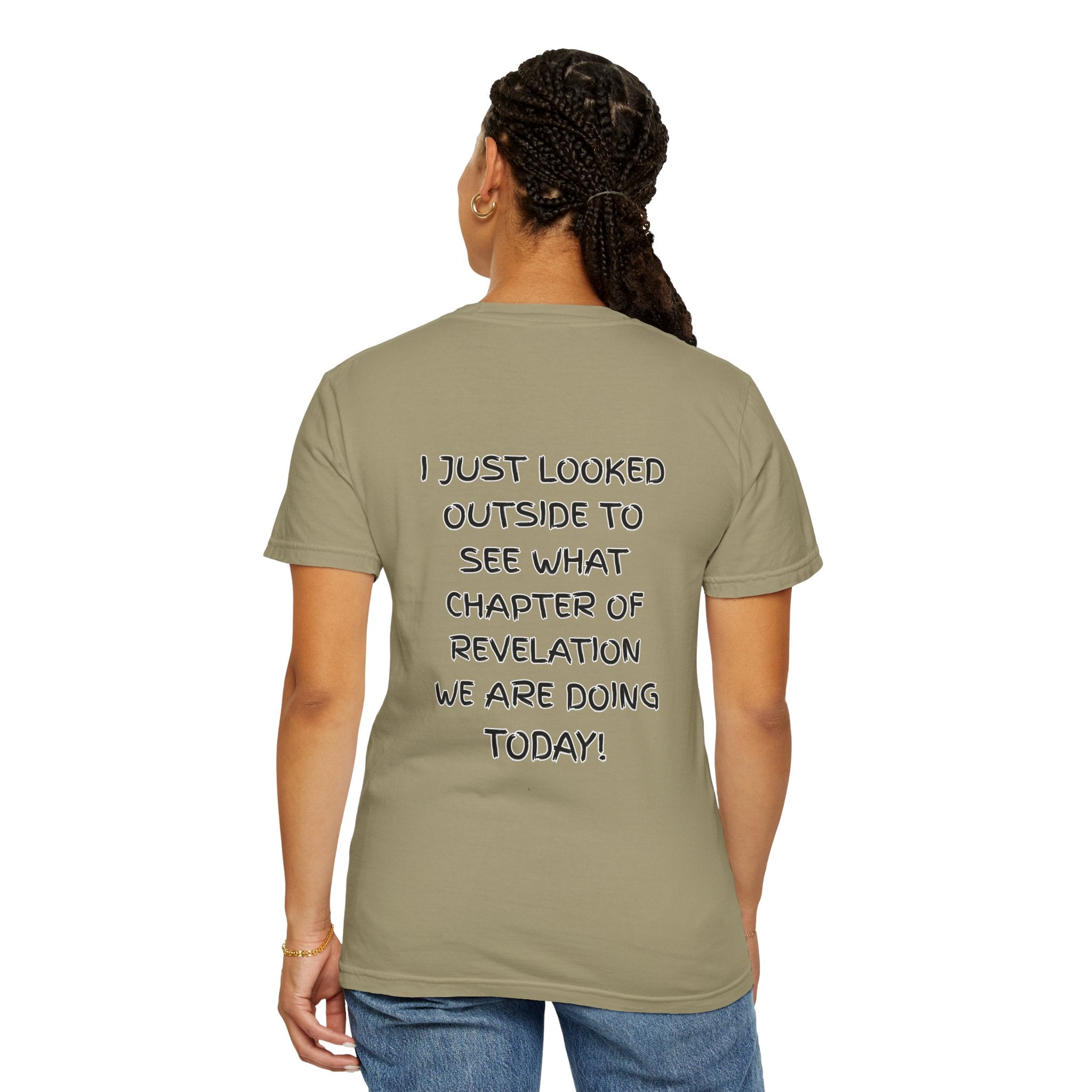 What Chapter of Revelation T-shirt – I Looked Outside My Window Christian T-shirt for End Times Humor & Faith Printify
