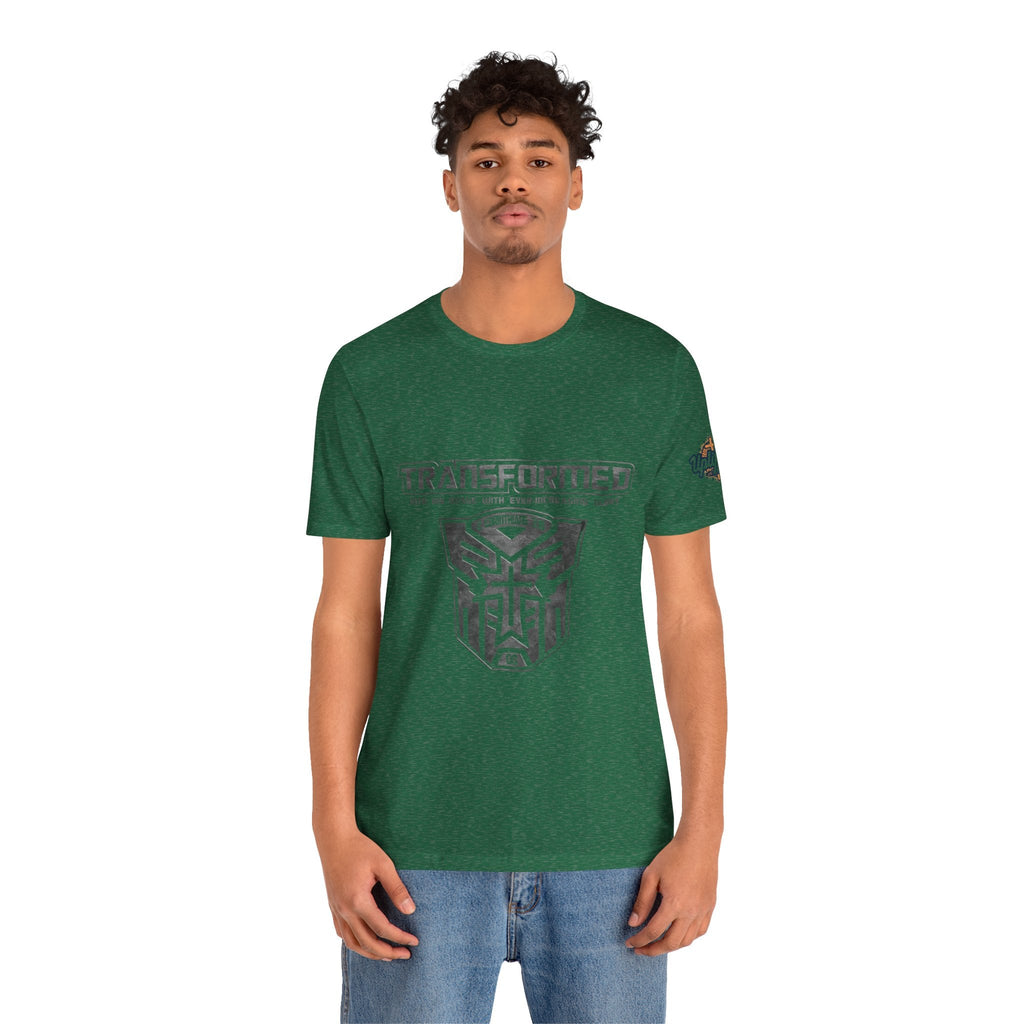 Transformer Logo Christian T-shirt | 2 Corinthians 3:18 Bible Verse T-shirt Printify