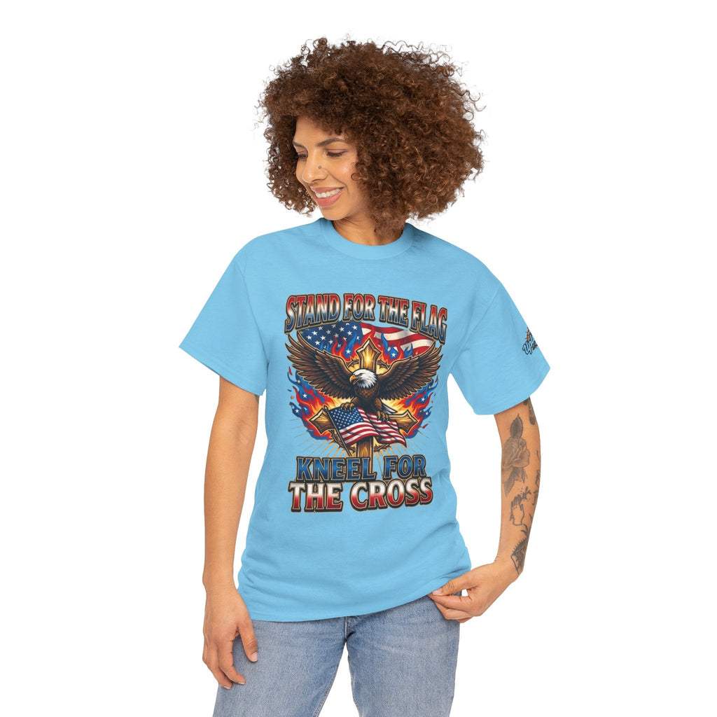Stand for the Flag Kneel for the Cross T-shirt | Patriotic Eagle T-shirt Printify