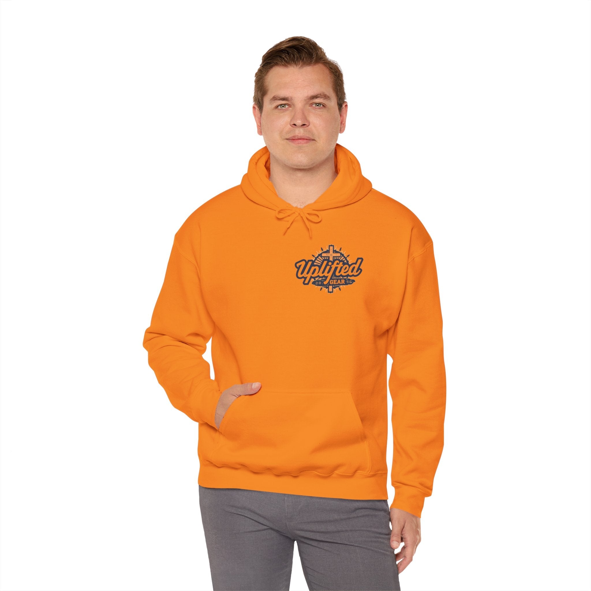 Strong and Courageous Hoodie – Joshua 1:9 Canine Pawprint Desert Christian Hoodie for Dog Lovers Printify