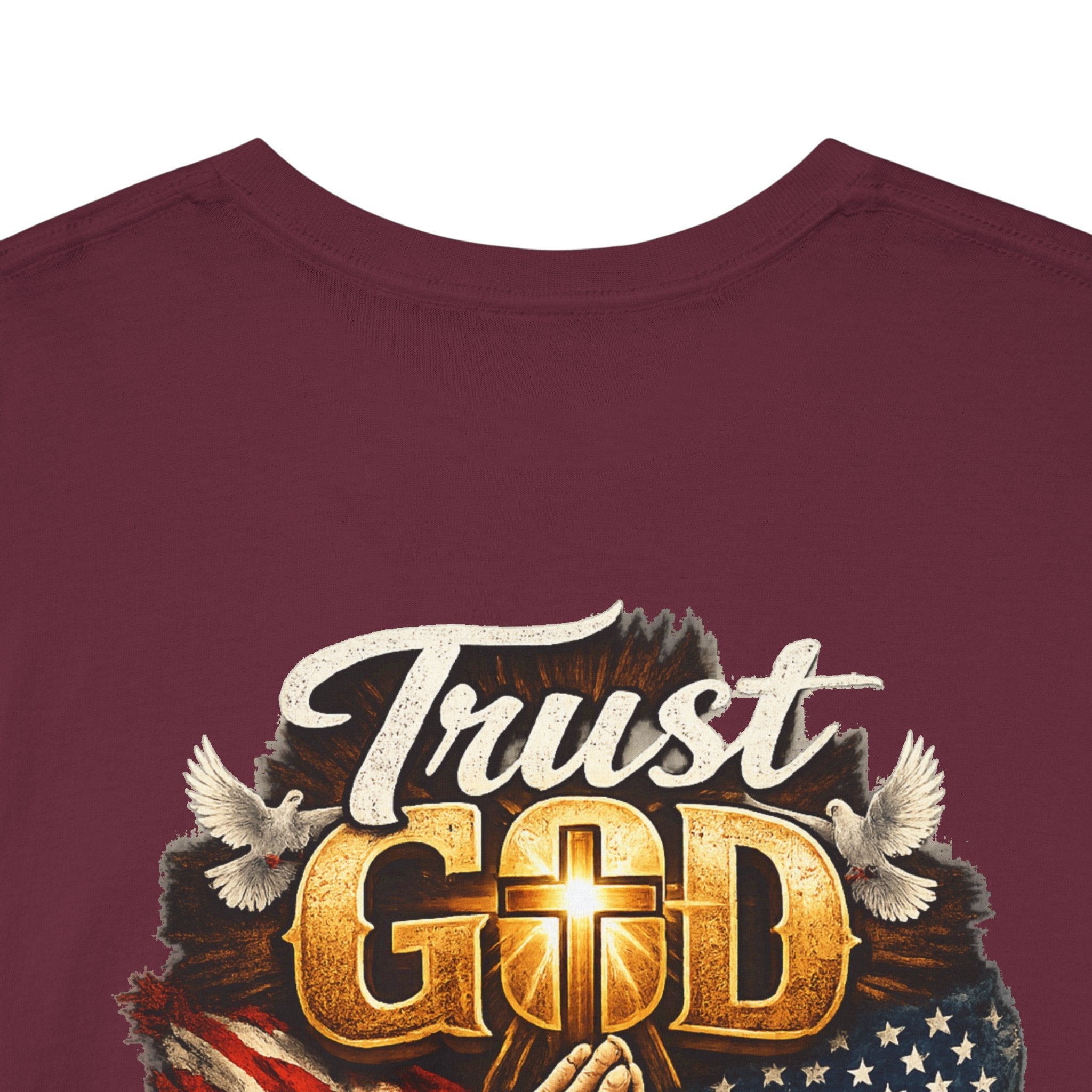 Trust God Not Government T-Shirt — Vintage Patriotic Christian Tee Printify