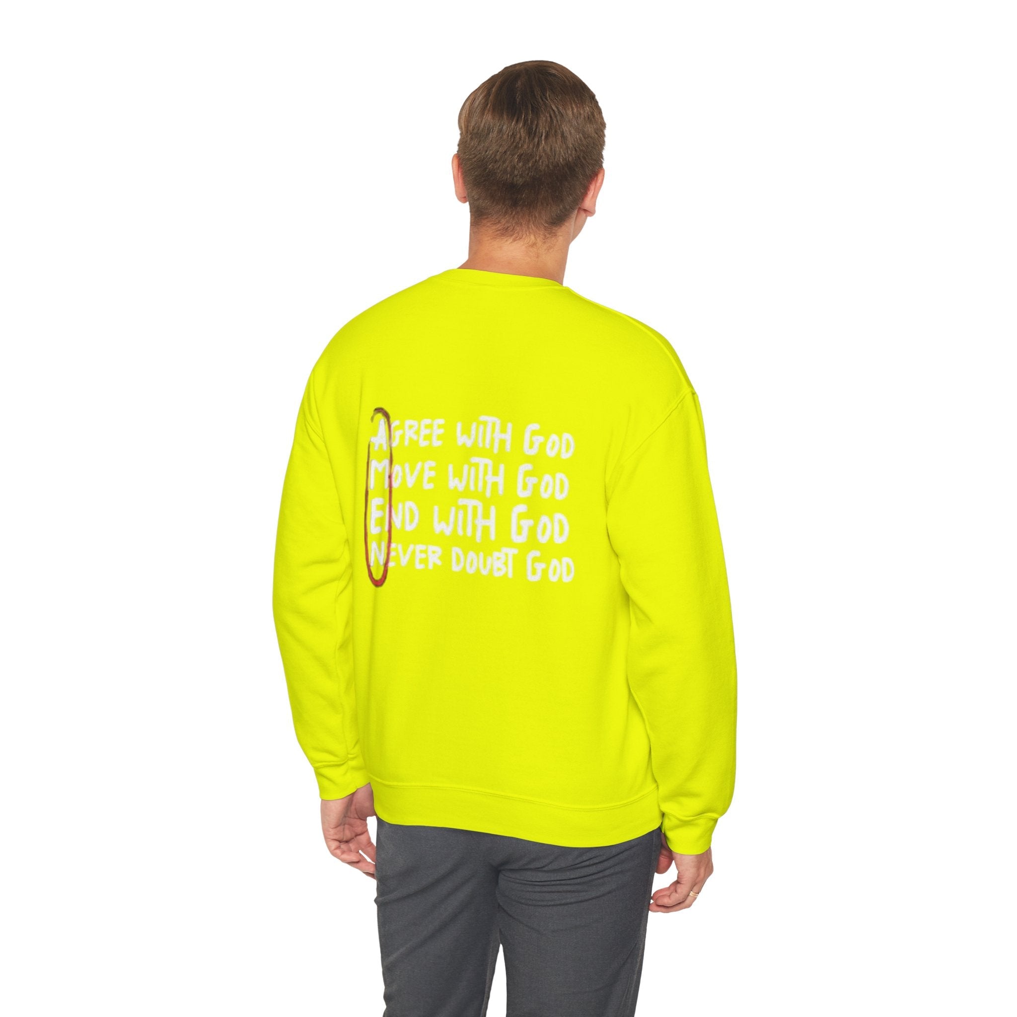 AMEN Acronym Sweatshirt – Always Agree with God Move with God End with God Never Doubt God Christian Hoodie for Unwavering Faith Printify