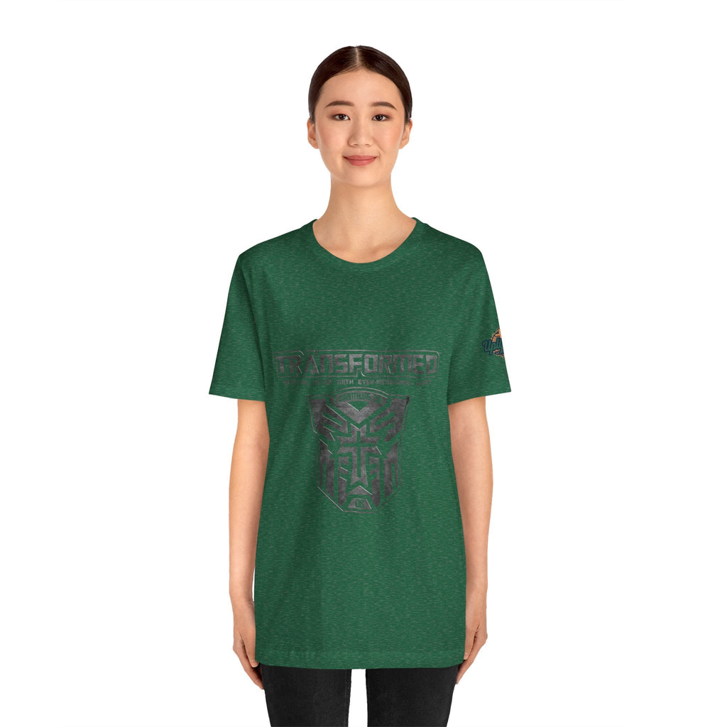 Transformer Logo Christian T-shirt | 2 Corinthians 3:18 Bible Verse T-shirt Printify