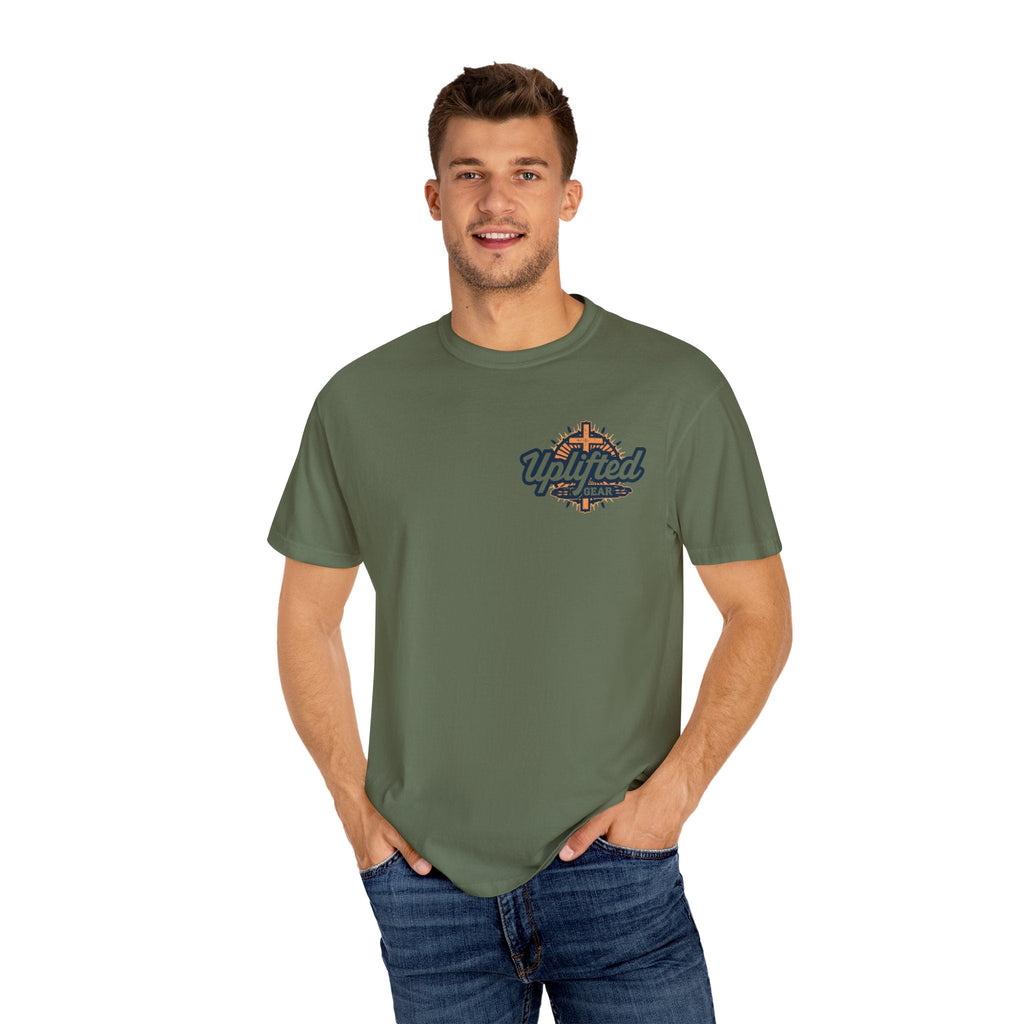 Religious Graphic Tee with Armor Of God Design - Unisex Garment-Dyed T-shirt Printify