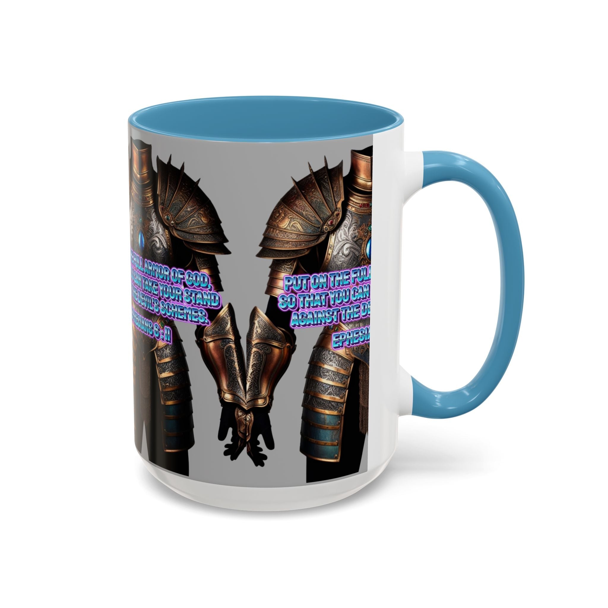 Religious Graphic Armor Of God Design - Accent Coffee Mug (11, 15oz) Printify