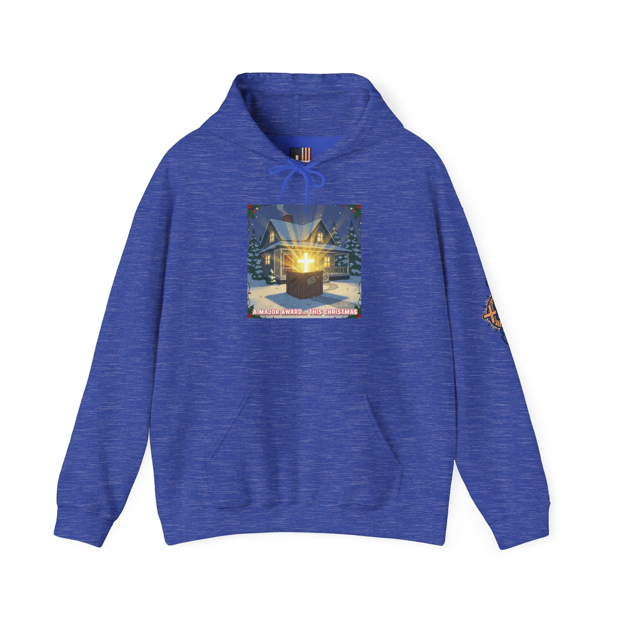A Major Award This Christmas Hoodie – Fragile Leg Lamp Parody Cross Unboxing Christian Sweatshirt for Hilarious Faith & Holiday Glow Printify