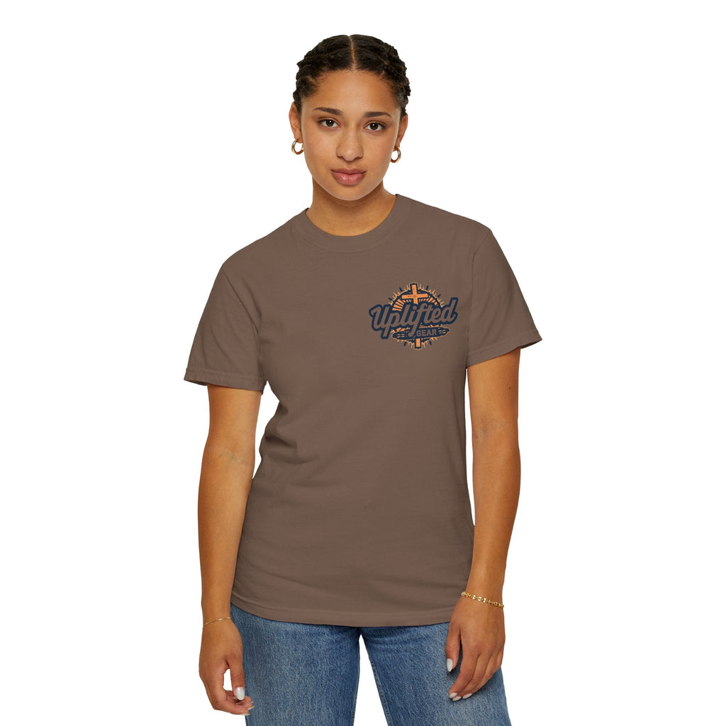 Religious Graphic Tee with Armor Of God Design - Unisex Garment-Dyed T-shirt Printify