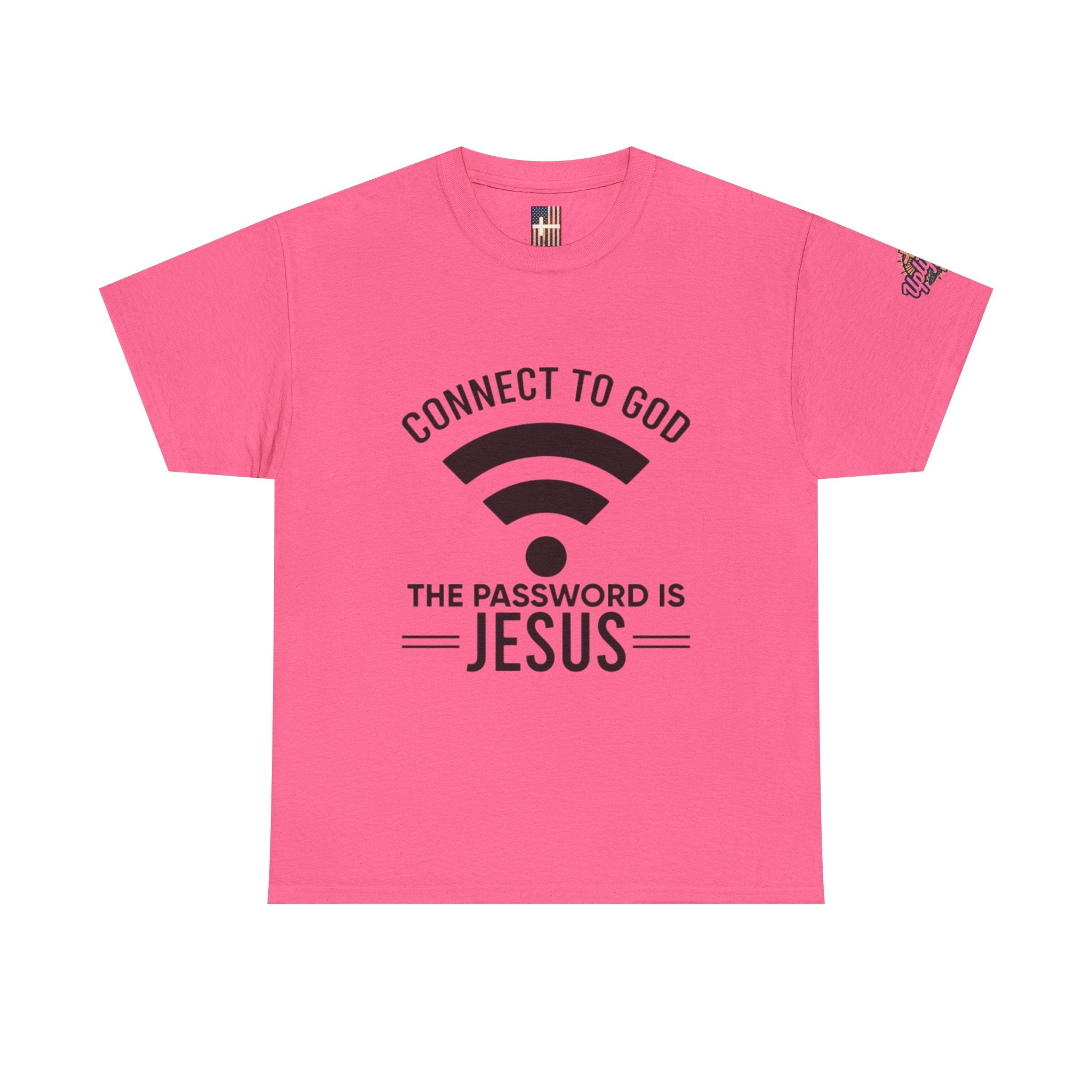 Connect to God T-shirt - WIFI Password is Jesus - Funny Christian Faith T-shirt Printify