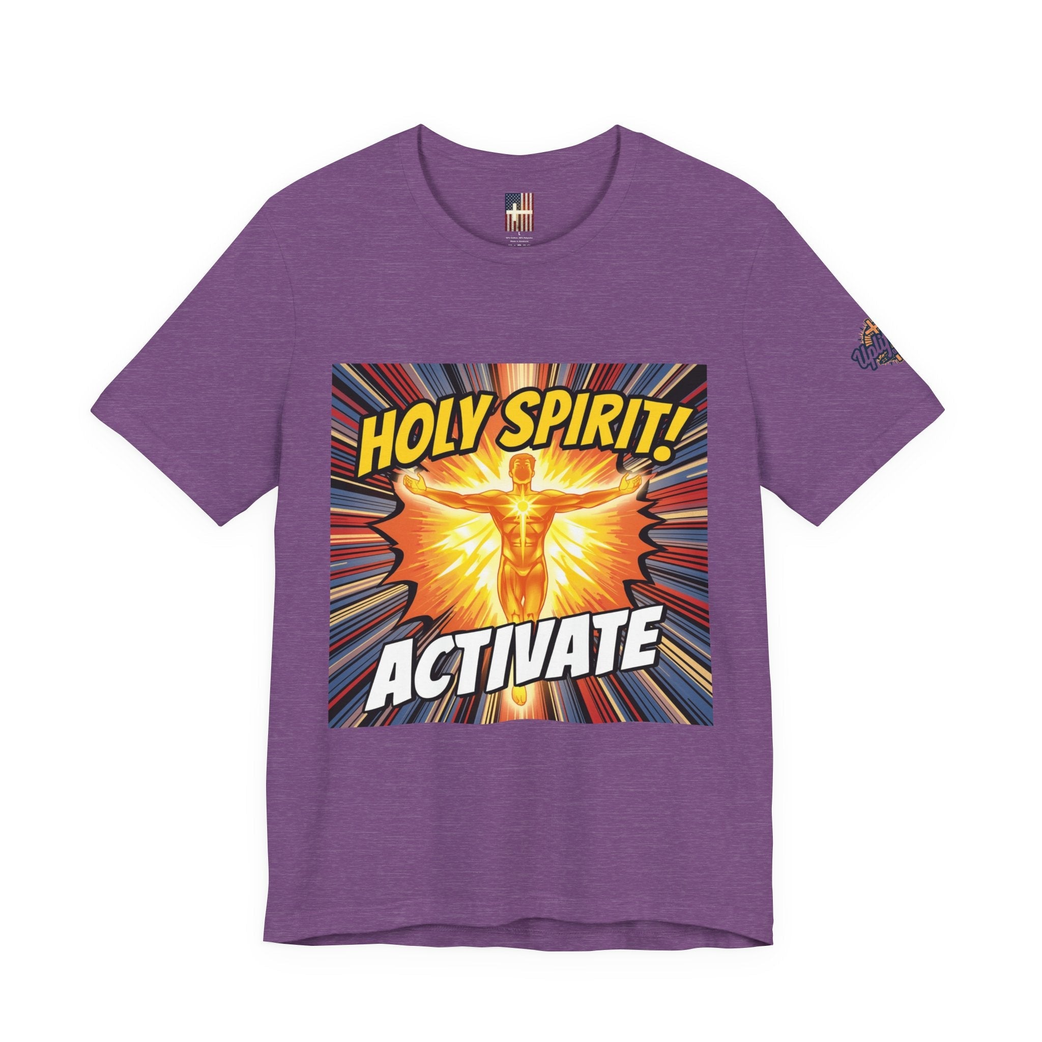 Holy Spirit Activate T-shirt – Superhero Christian T-shirt with Vibrant Power-Up Design for Faith-Fueled Boldness Printify