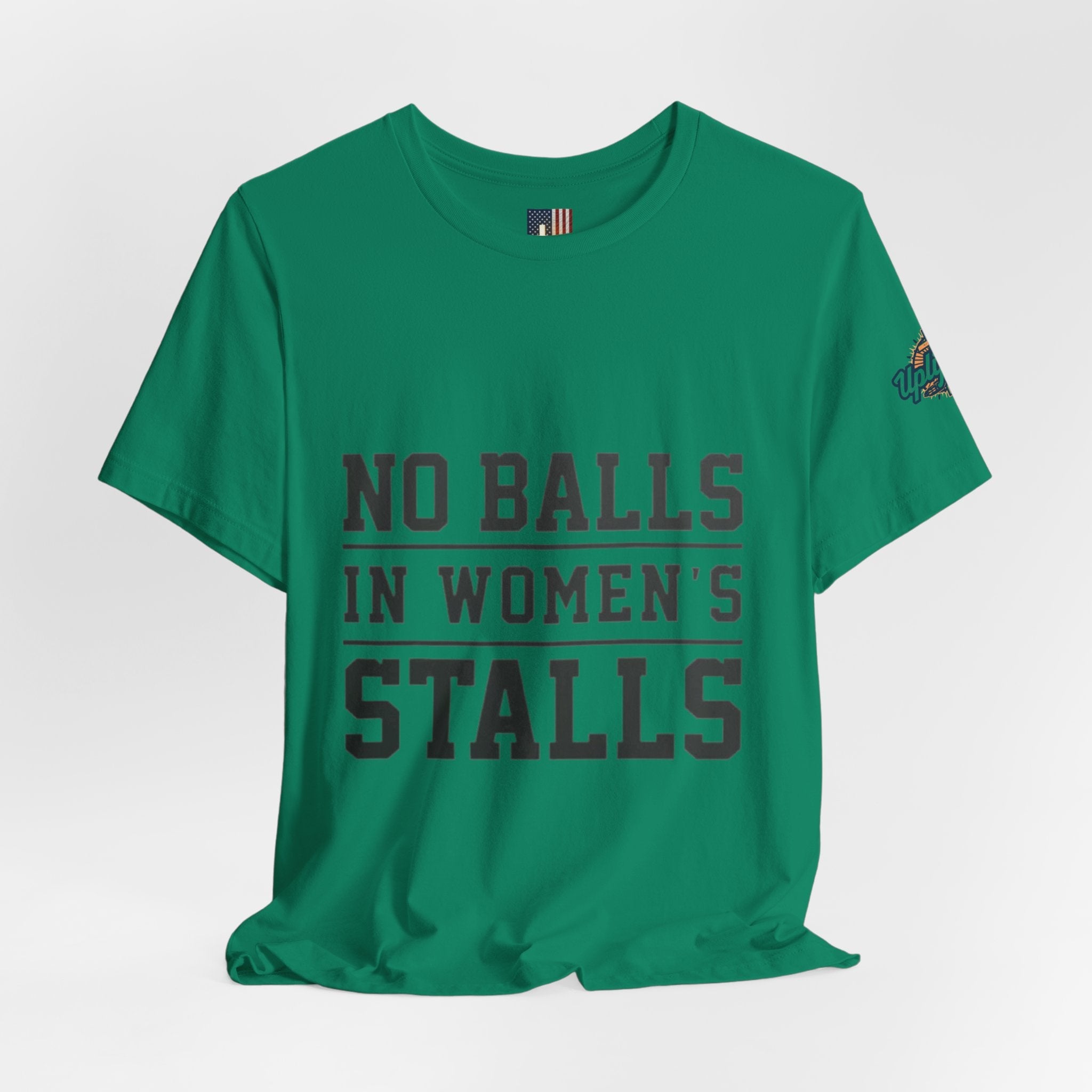 No Balls in Women's Stalls Statement T-Shirt Printify