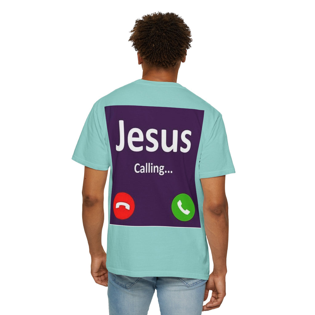 Jesus Calling T-shirt, – Funny Cell Phone Screen Christian T-shirt, for Divine Connection & Faith Humor Printify