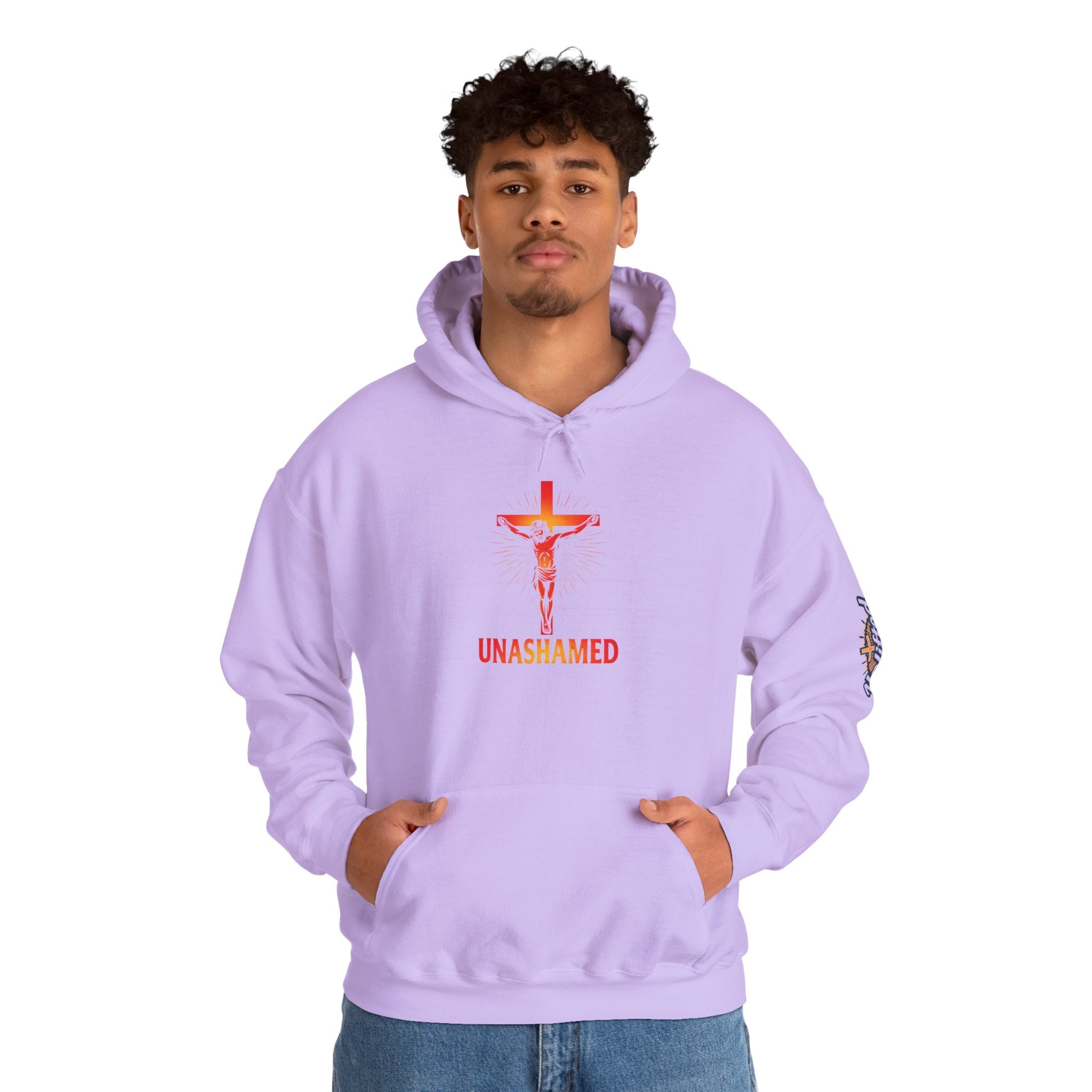 Unashamed Hoodie – Romans 1:16 Crucifixion Christian Sweatshirt for Bold Unwavering Faith Printify