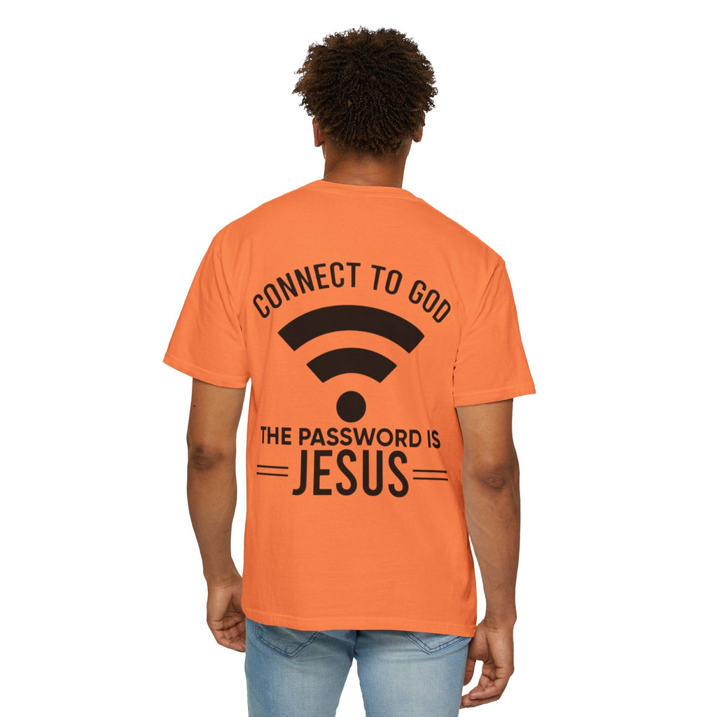 Connect to God T-shirt - WIFI Password is Jesus - Funny Christian Faith T-shirt Printify