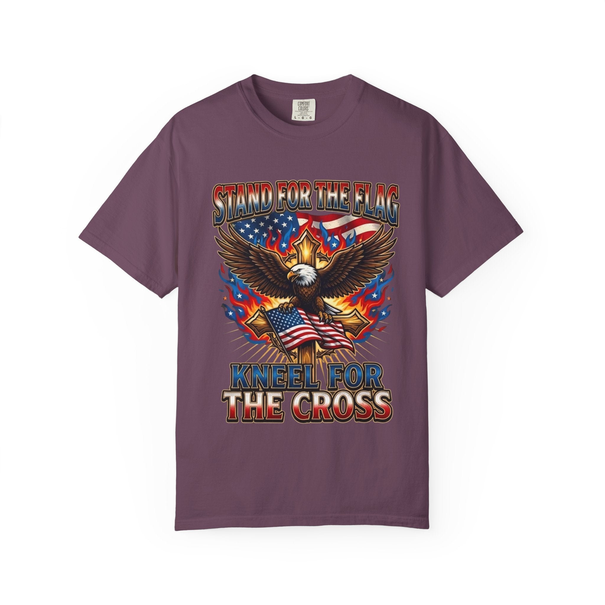 Stand for the Flag Kneel for the Cross T-shirt | Patriotic Eagle T-shirt Printify