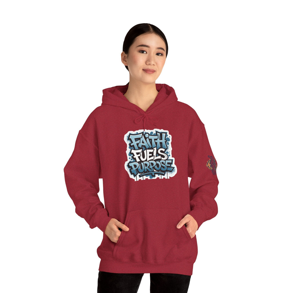 Faith Fuels Purpose Hoodie – Inspirational Christian Sweatshirt for Divine Drive & Unstoppable Belief Printify