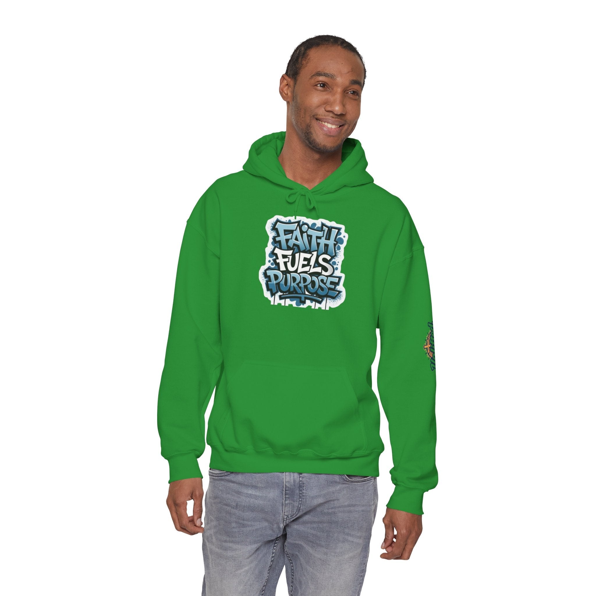 Faith Fuels Purpose Hoodie – Inspirational Christian Sweatshirt for Divine Drive & Unstoppable Belief Printify
