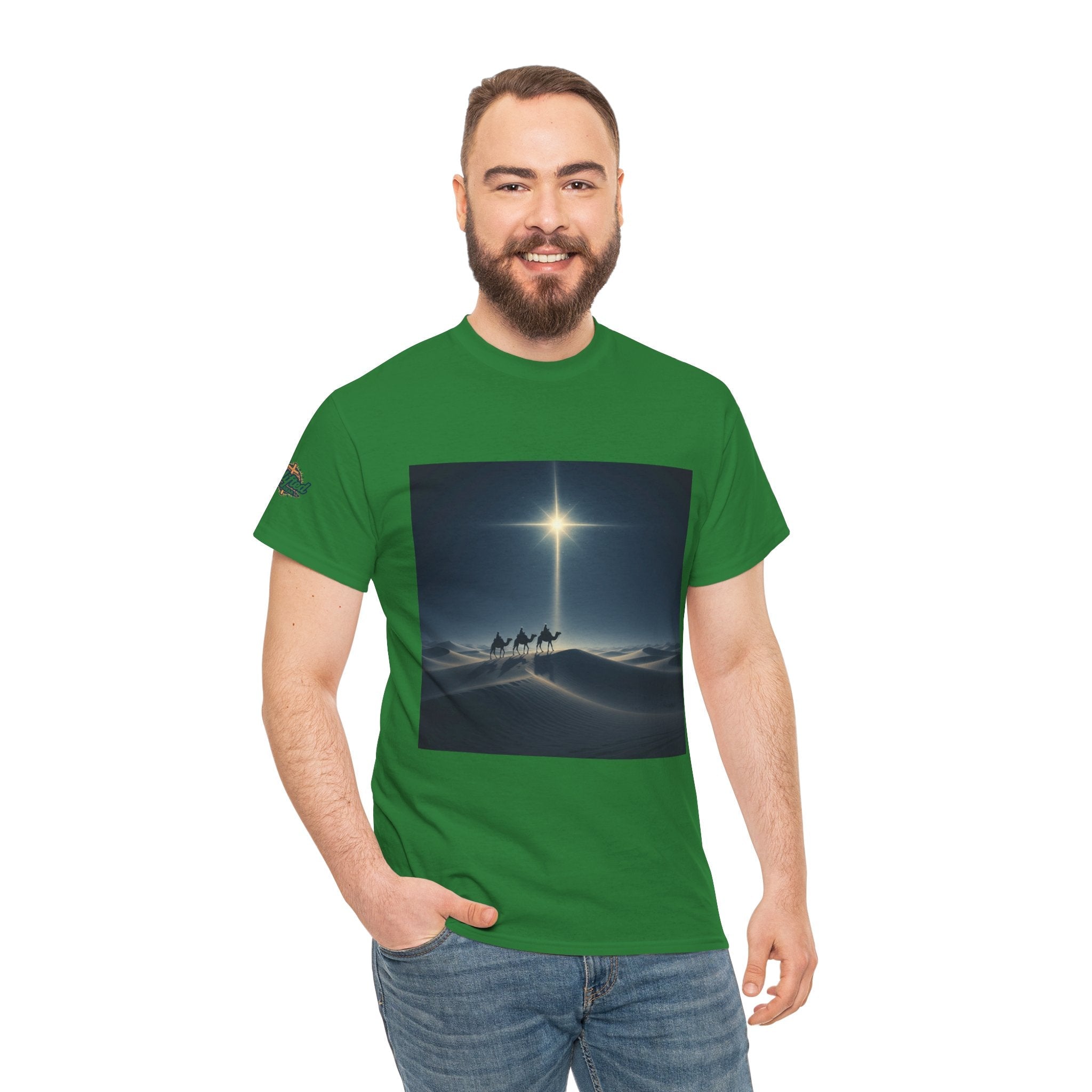 3 Wise Men T-shirt – Magi Camels Nativity Journey Christian Christmas T-shirt for Epiphany Faith & Holy Night Printify