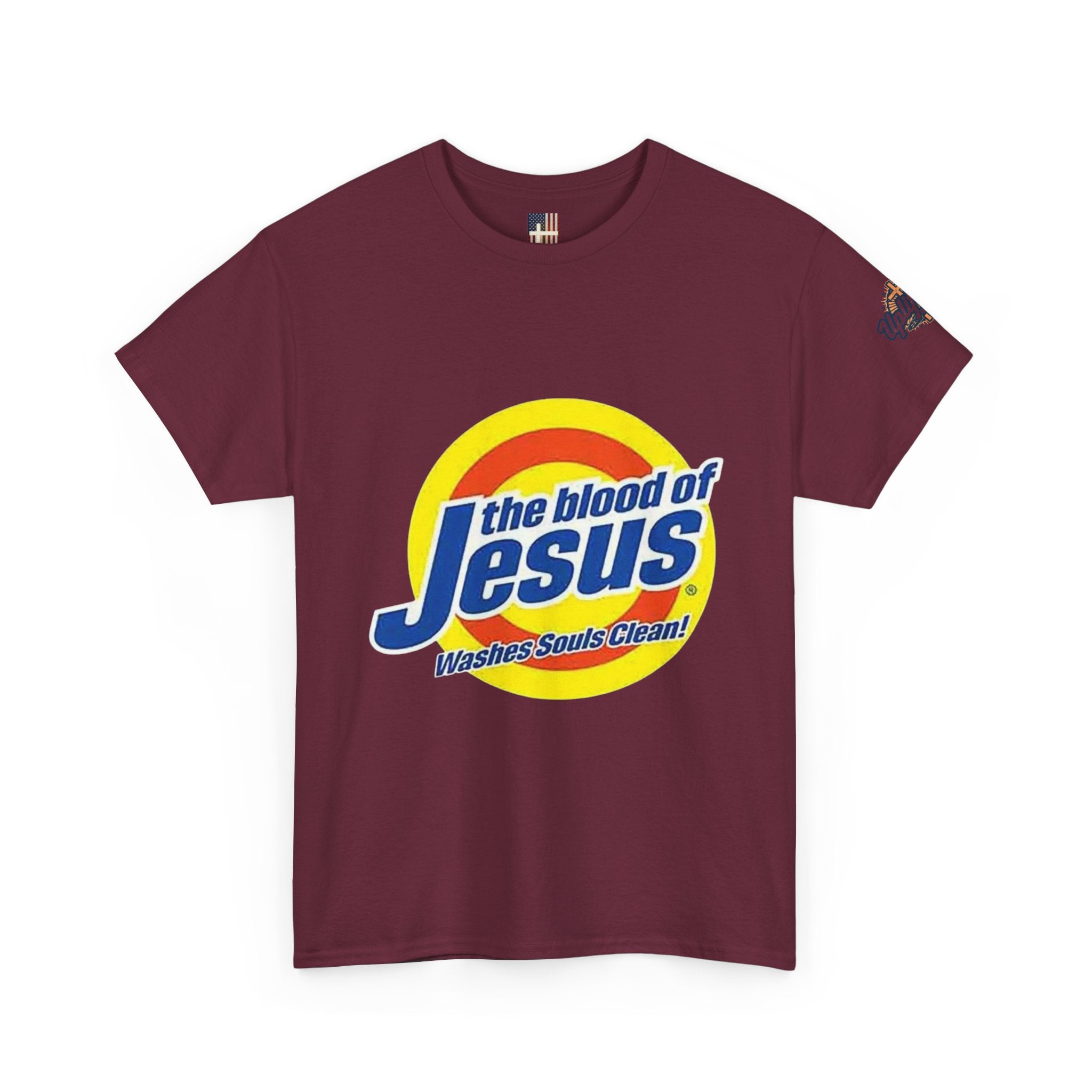 Blood of Jesus Washes Souls Clean T-shirt - Funny Tide Parody - Christian Faith T-shirt Printify