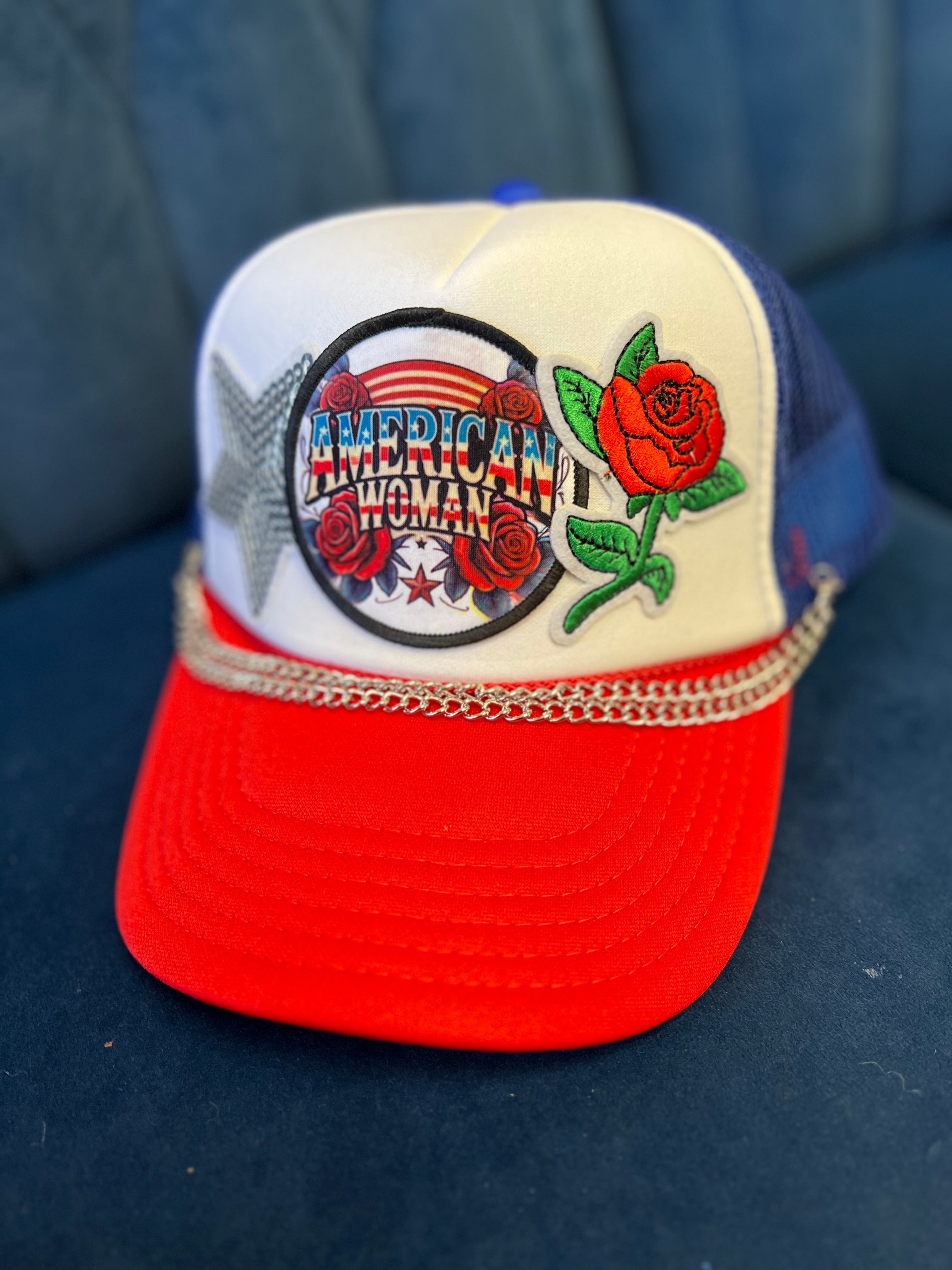 American Woman Patch Hat -clearance Pretty Little Patriot