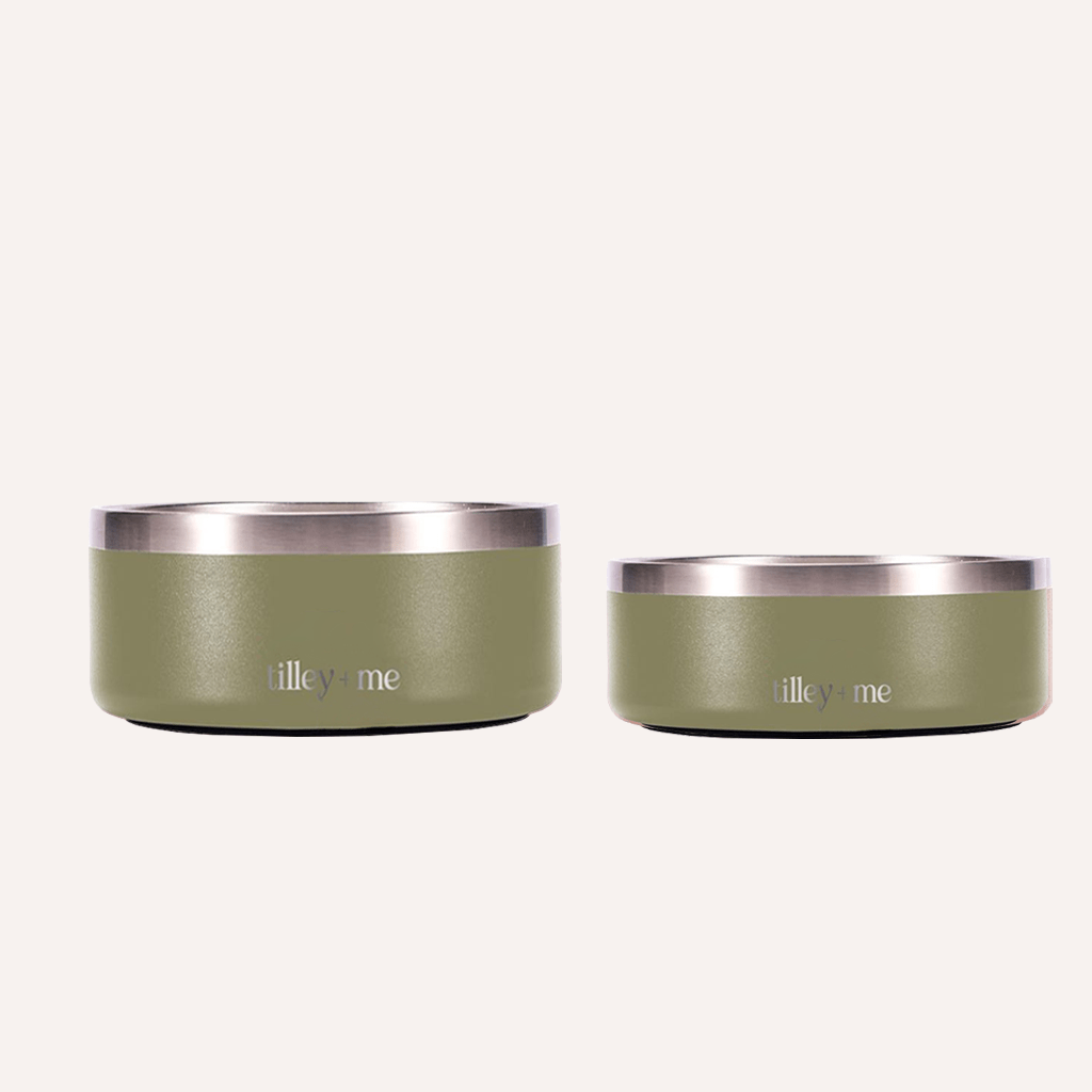 Stainless Steel Pet Bowl – Non-Slip, Durable & Dishwasher Safe | 32oz and 64oz Tilley + Me