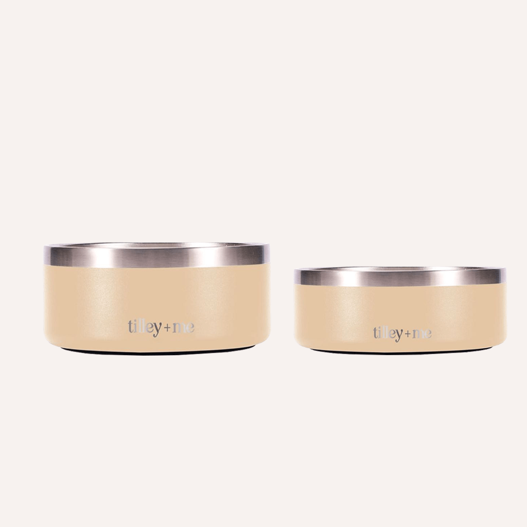 Stainless Steel Pet Bowl – Non-Slip, Durable & Dishwasher Safe | 32oz and 64oz Tilley + Me
