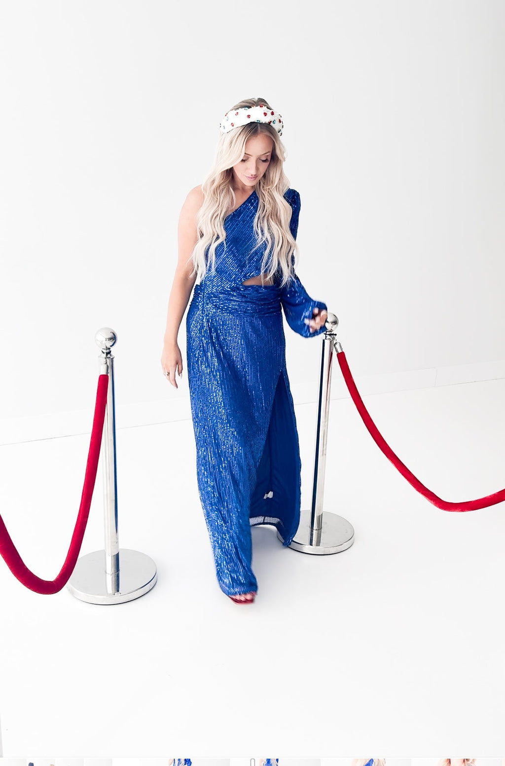 Royal Blue Sequin Gown Pretty Little Patriot