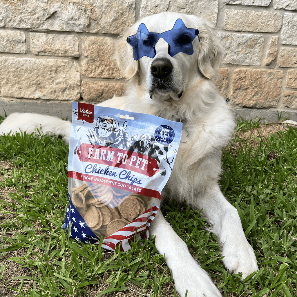 Americana Chicken Chips for Dogs | Celebrate with USA-made Dog Treats Farm To Pet