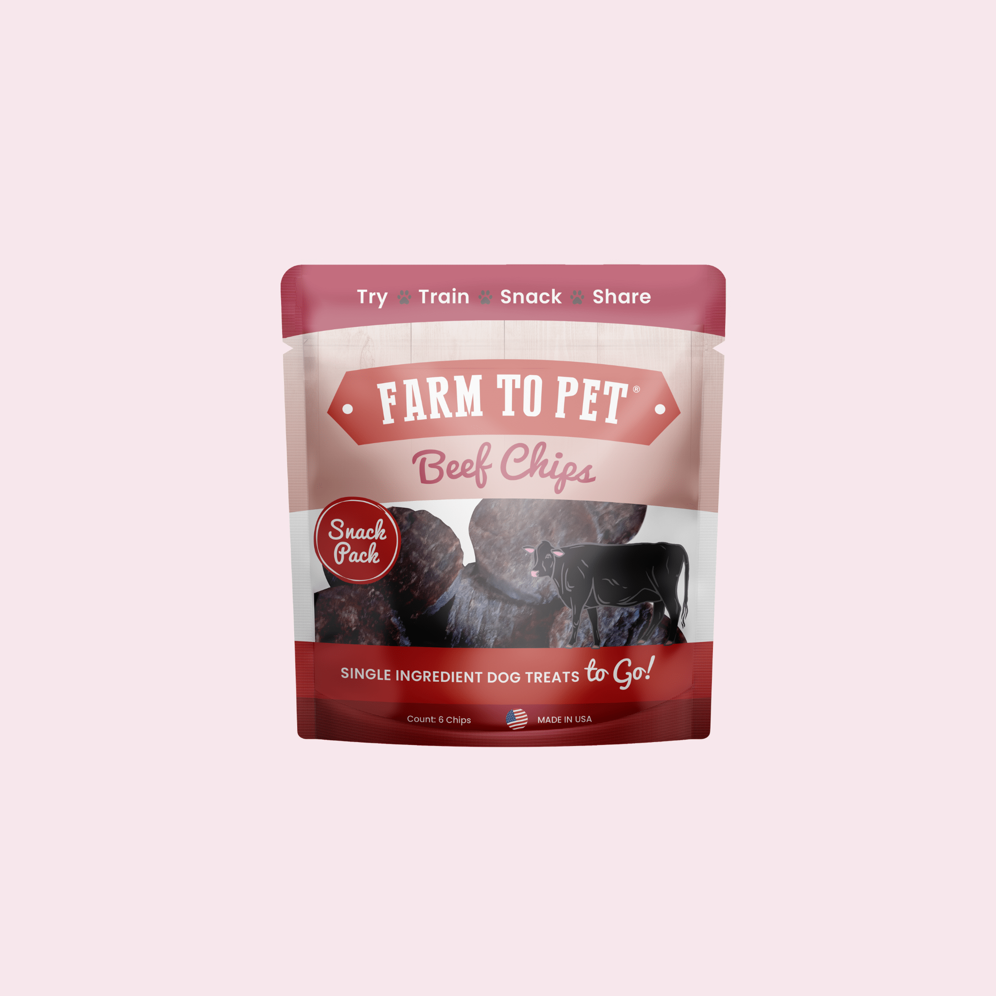 Beef Chips Snack Pack Bundles | Dog Treats for Training & Travel Farm To Pet