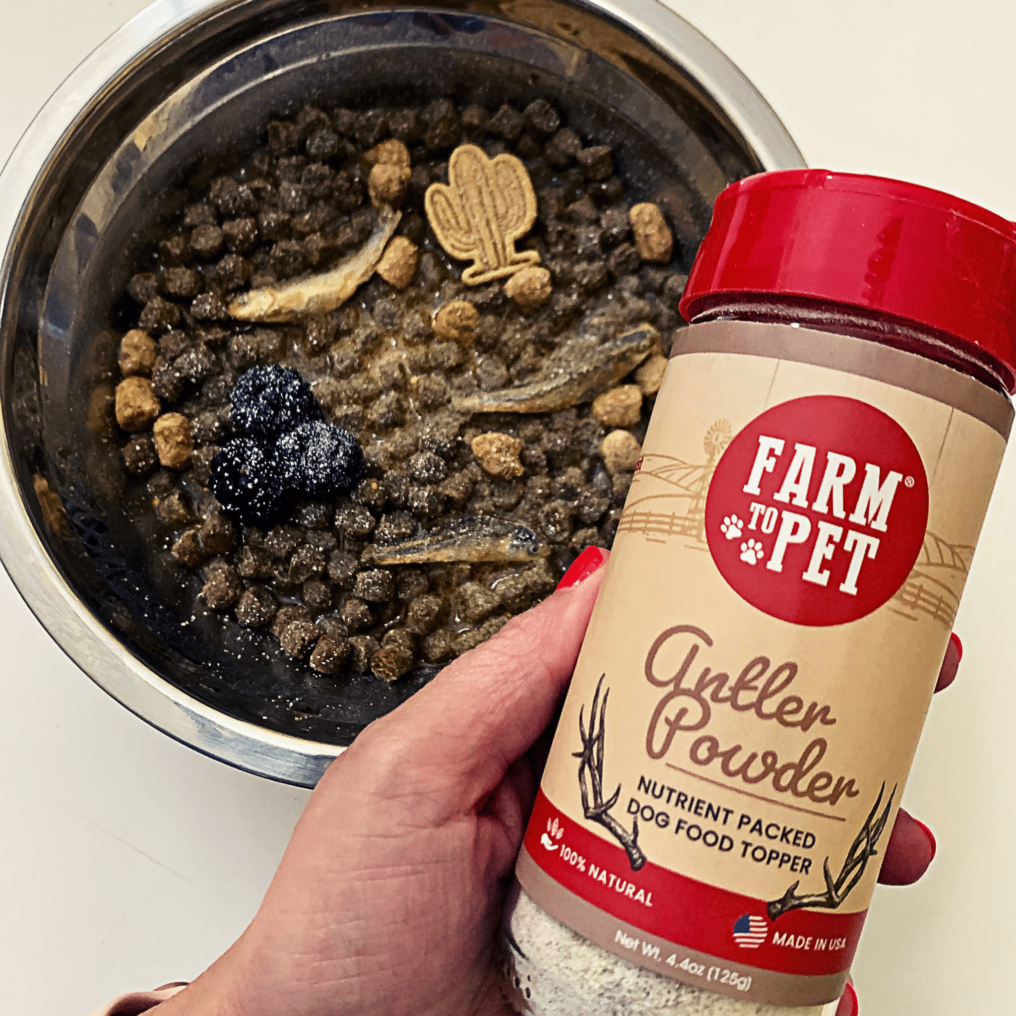 Treat Topper Antler Powder Dog Food Topper | Nutritional Supplement for Dogs and Cats Farm To Pet