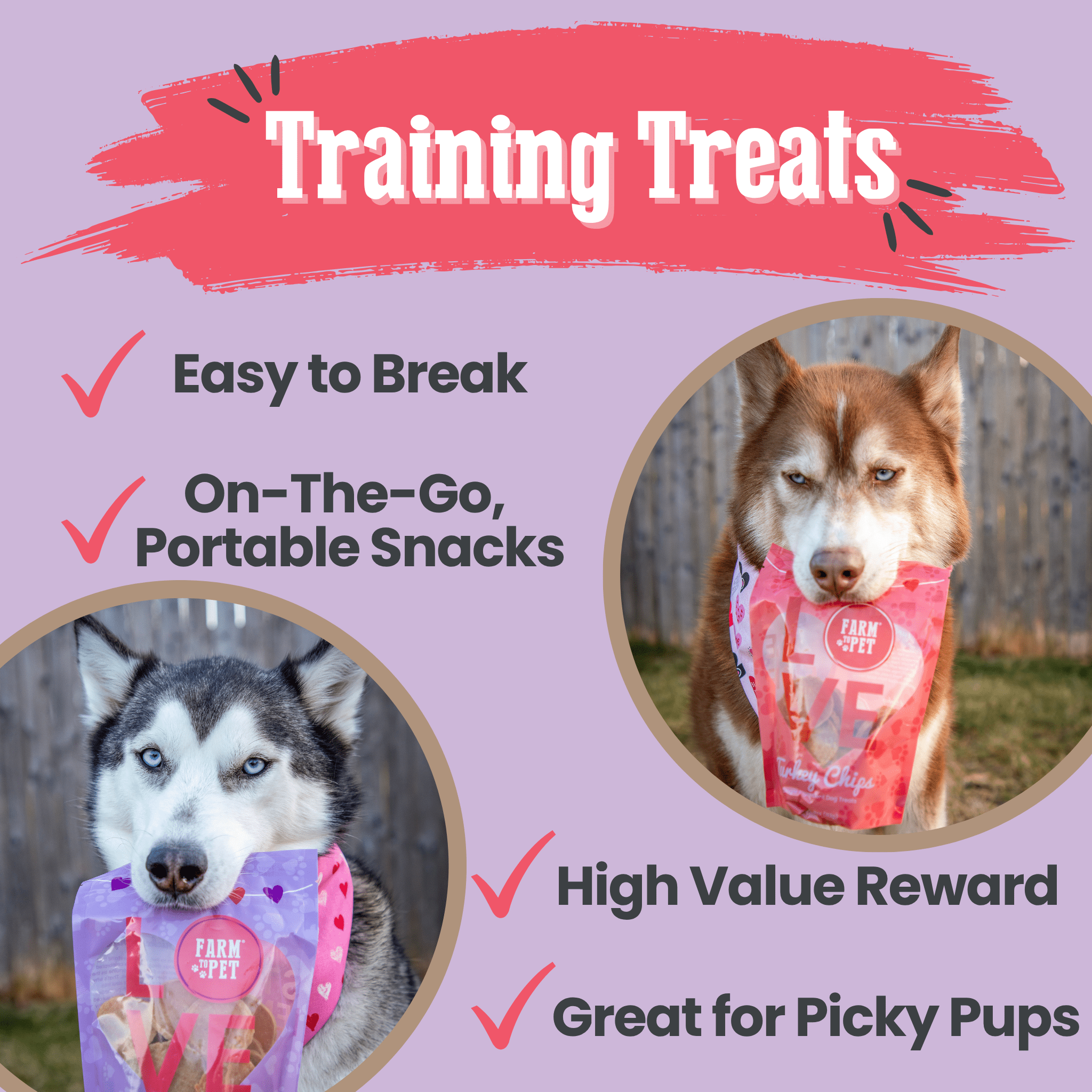 Puppy Love Dog Treat Duo | Poultry Chip Variety Pack Farm To Pet