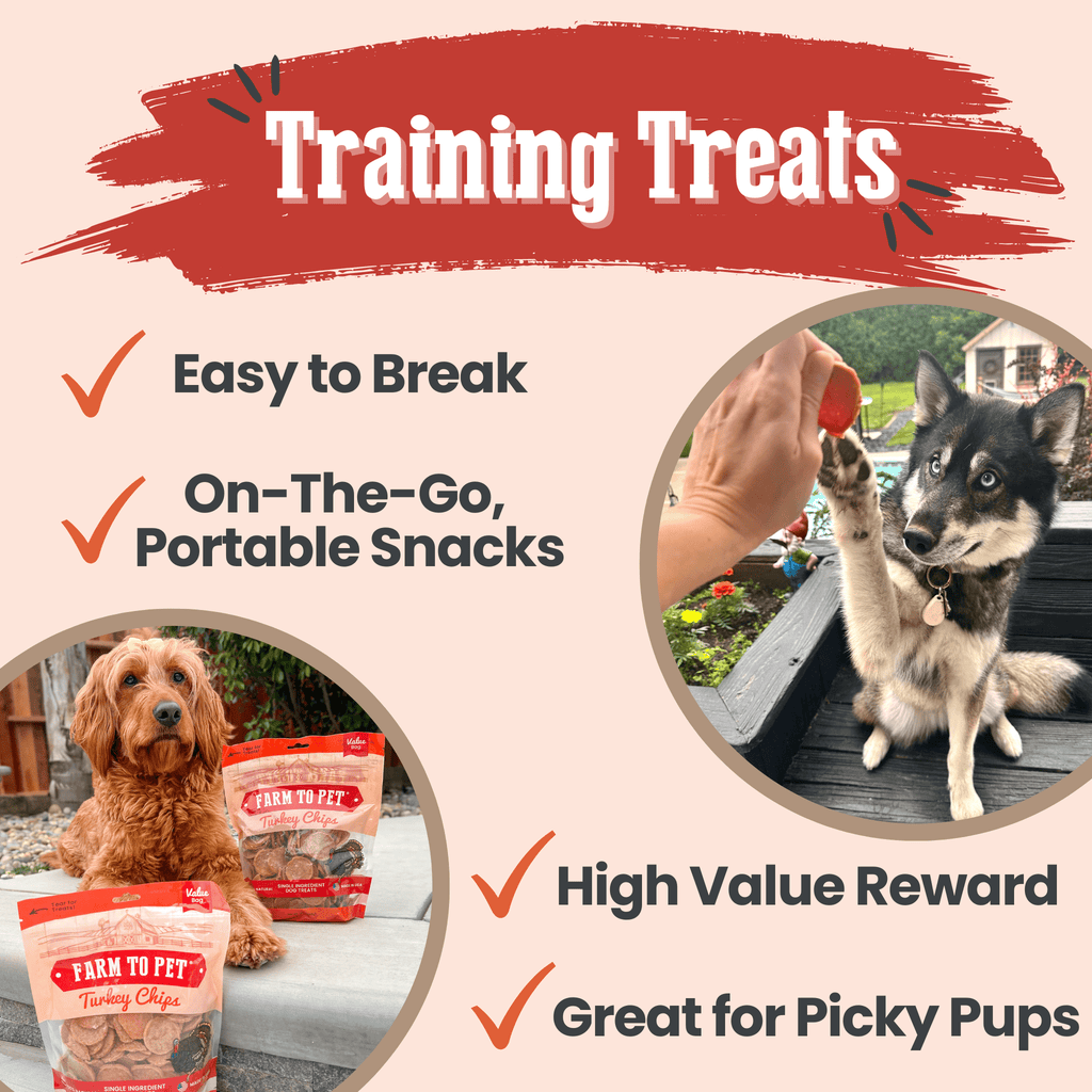 Turkey Chips for Dogs | All-Natural Single-Ingredient Healthy Dog Treats Farm To Pet