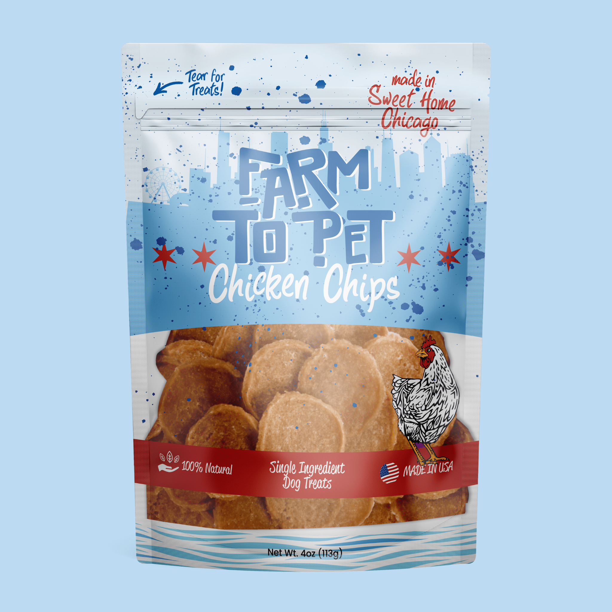 Chicago Chicken Chips for Dogs | Dog Treats To Celebrate Our Hometown Farm To Pet