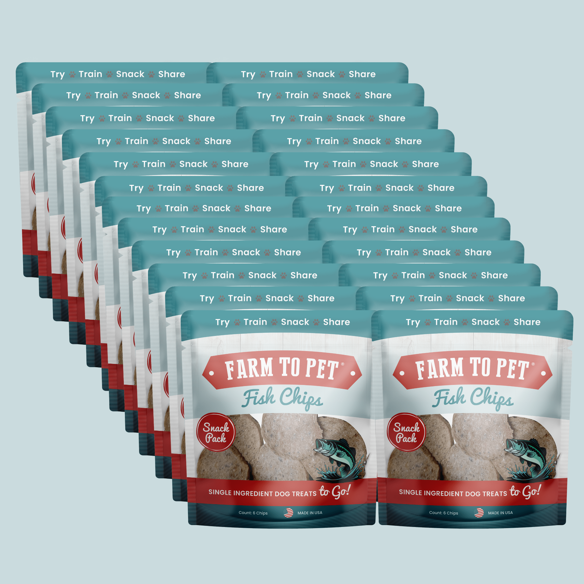 Fish Chips Snack Pack Bundles | Dog Treats for Training & Travel Farm To Pet