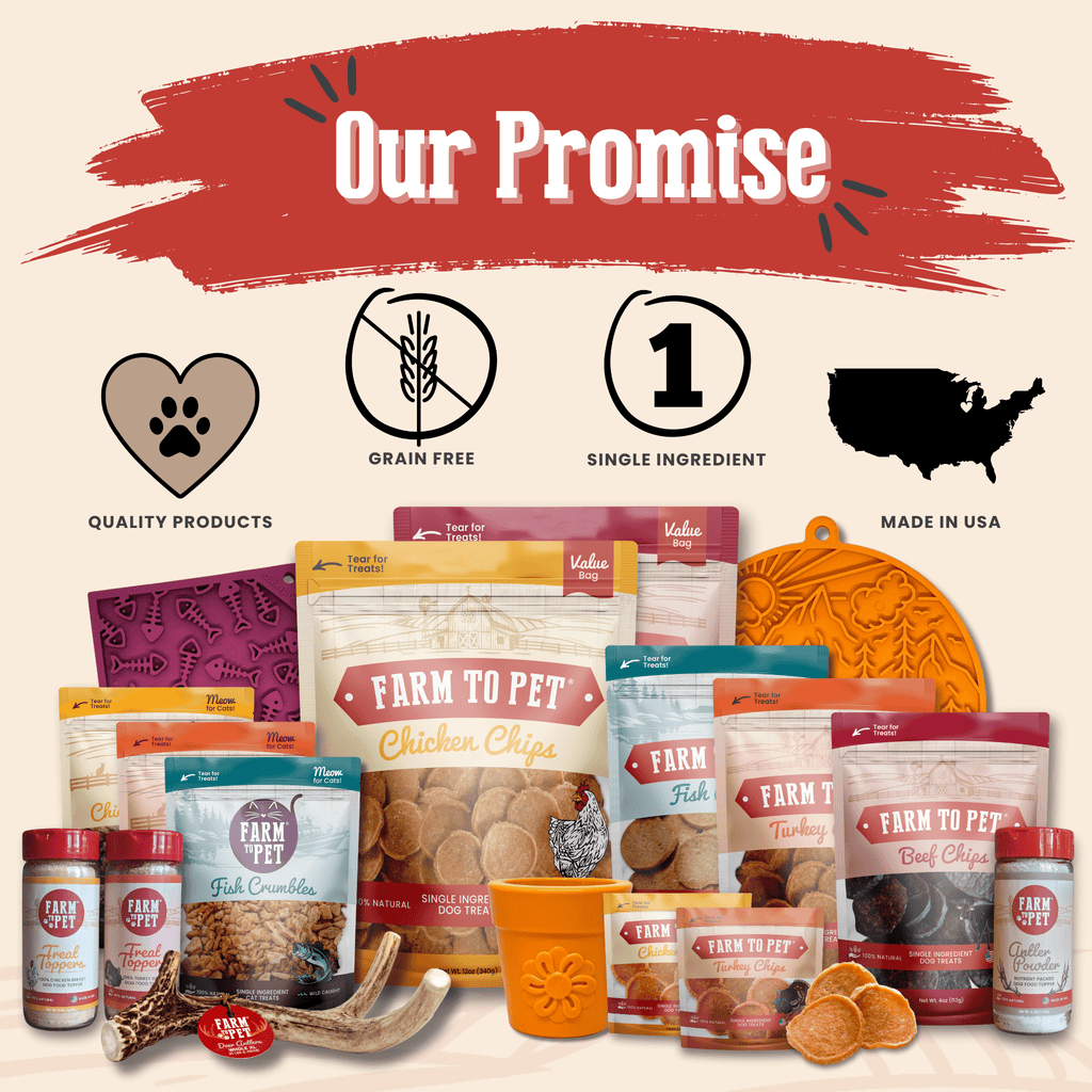 Turkey & Chicken Chip Dog Treat Duo | Single-Ingredient Poultry Treats for Dogs Farm To Pet