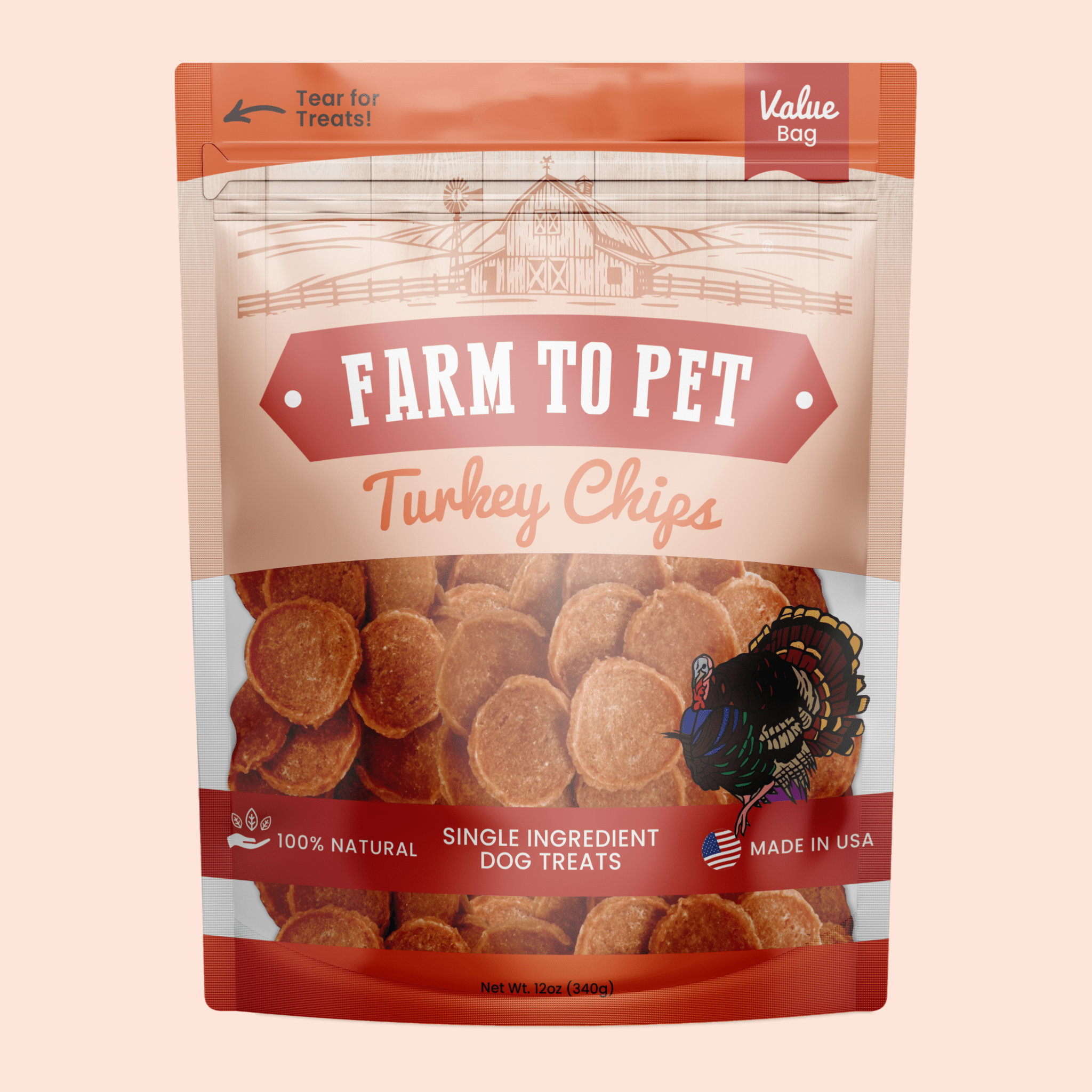Turkey Chips for Dogs | All-Natural Single-Ingredient Healthy Dog Treats Farm To Pet
