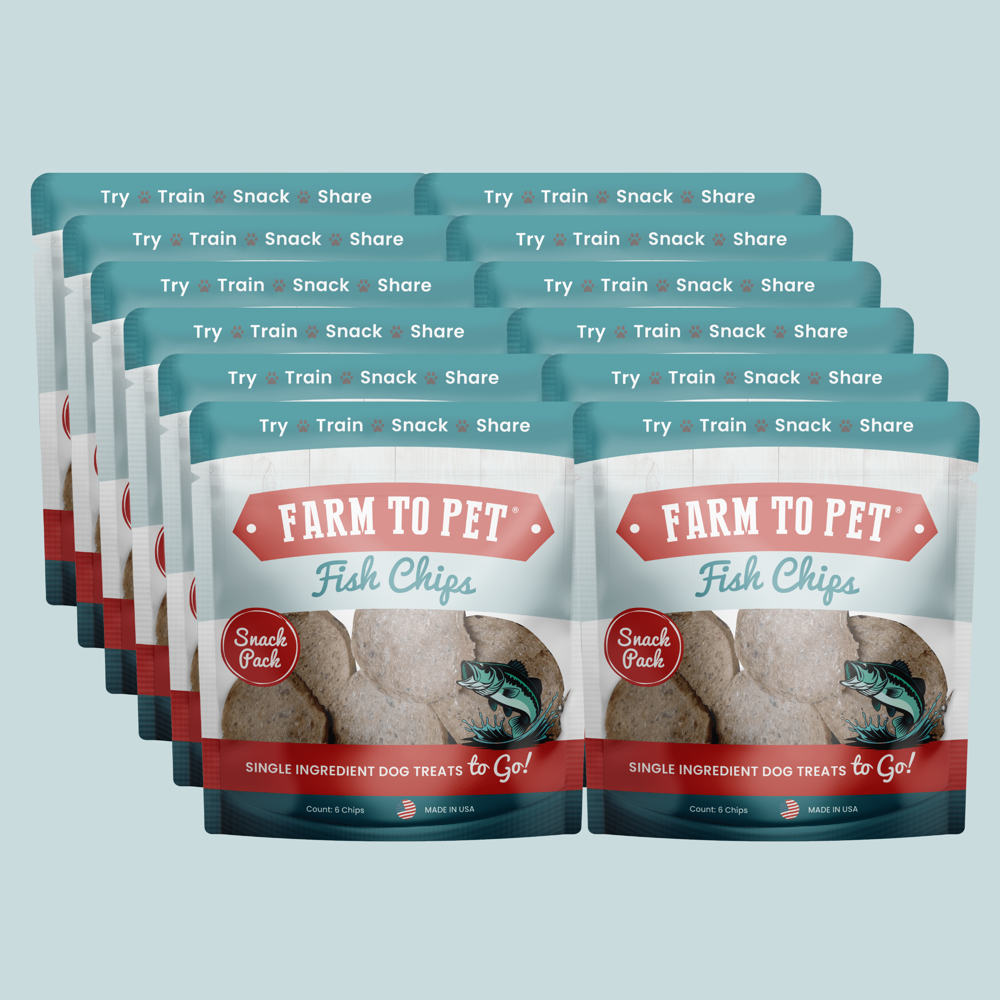 Fish Chips Snack Pack Bundles | Dog Treats for Training & Travel Farm To Pet