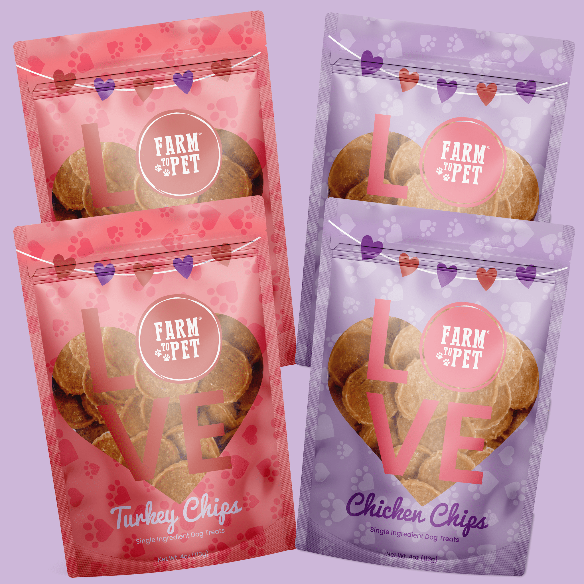 Puppy Love Dog Treat Duo | Poultry Chip Variety Pack Farm To Pet