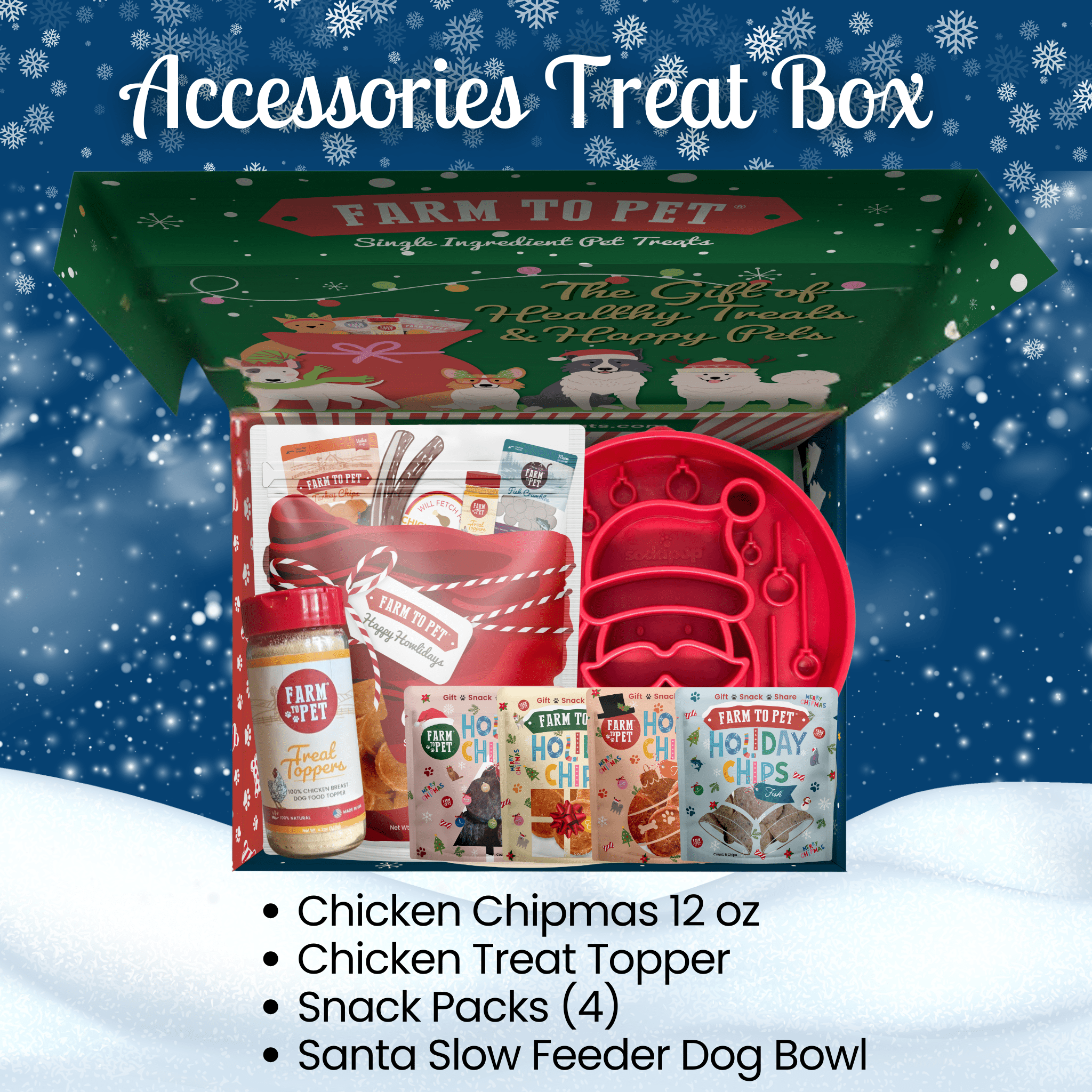 Seasons Treatings Dog Treats & Accessory Box Farm To Pet