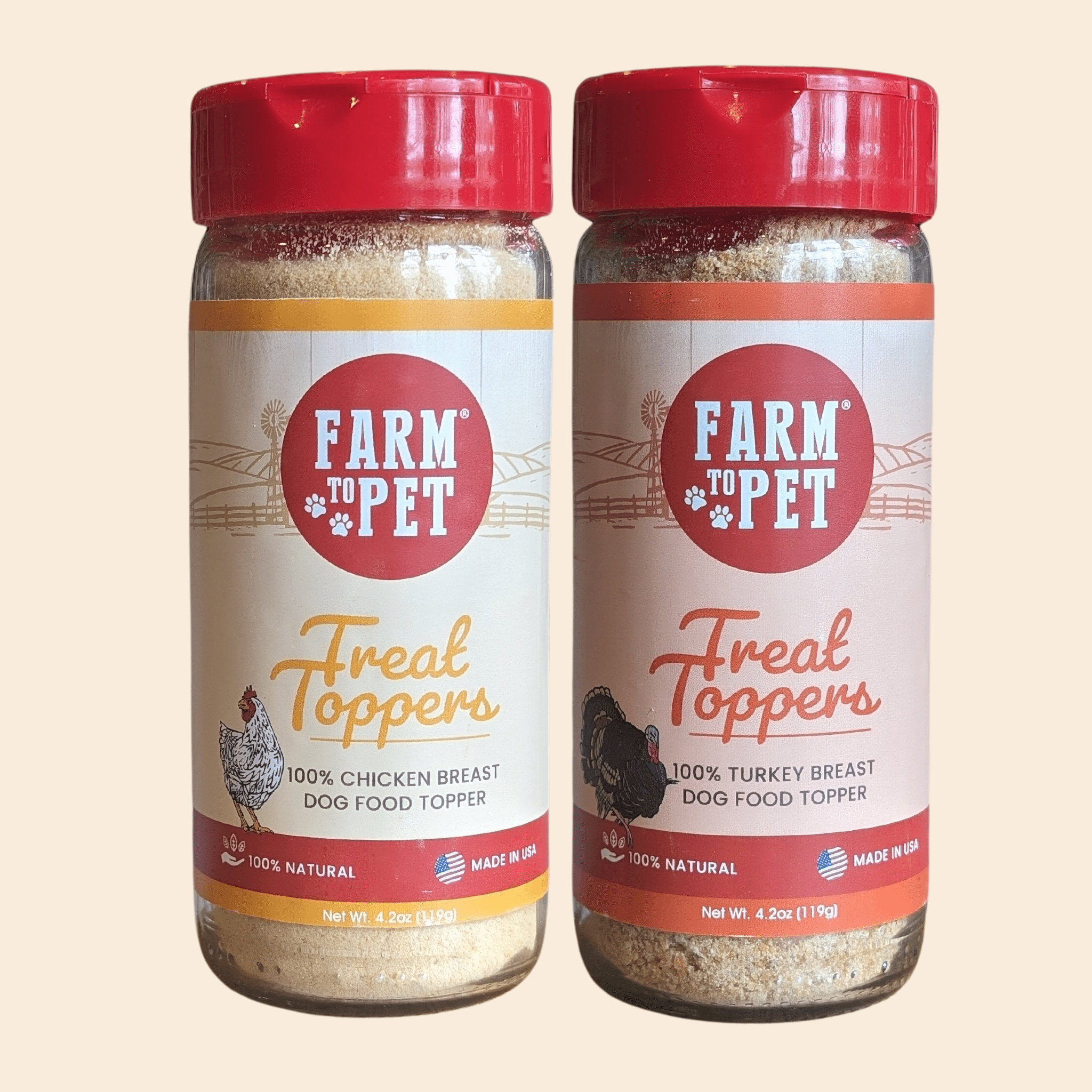 Chicken & Turkey Dog Food Topper Bundle Farm To Pet