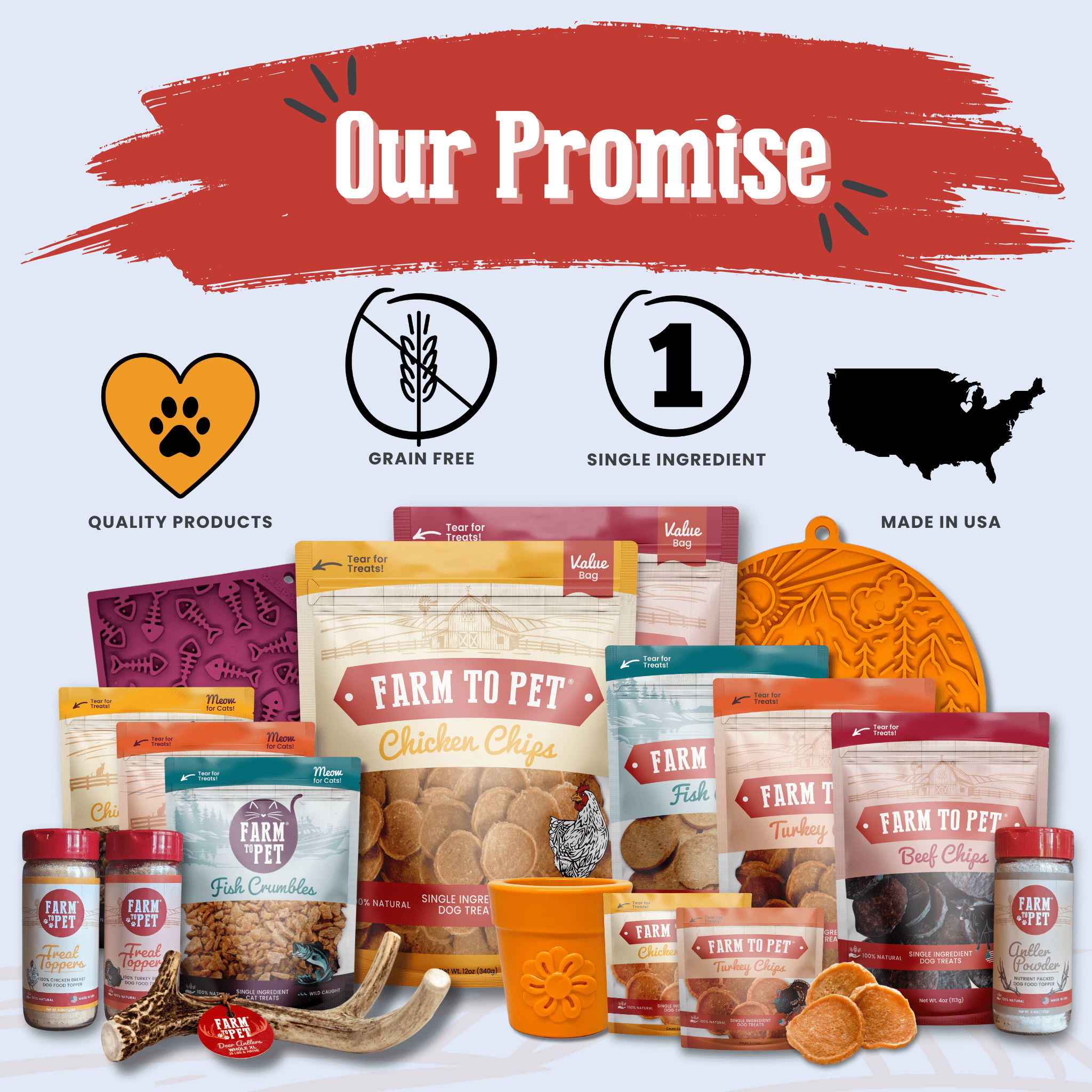 Americana Chicken Chips for Dogs | Celebrate with USA-made Dog Treats Farm To Pet