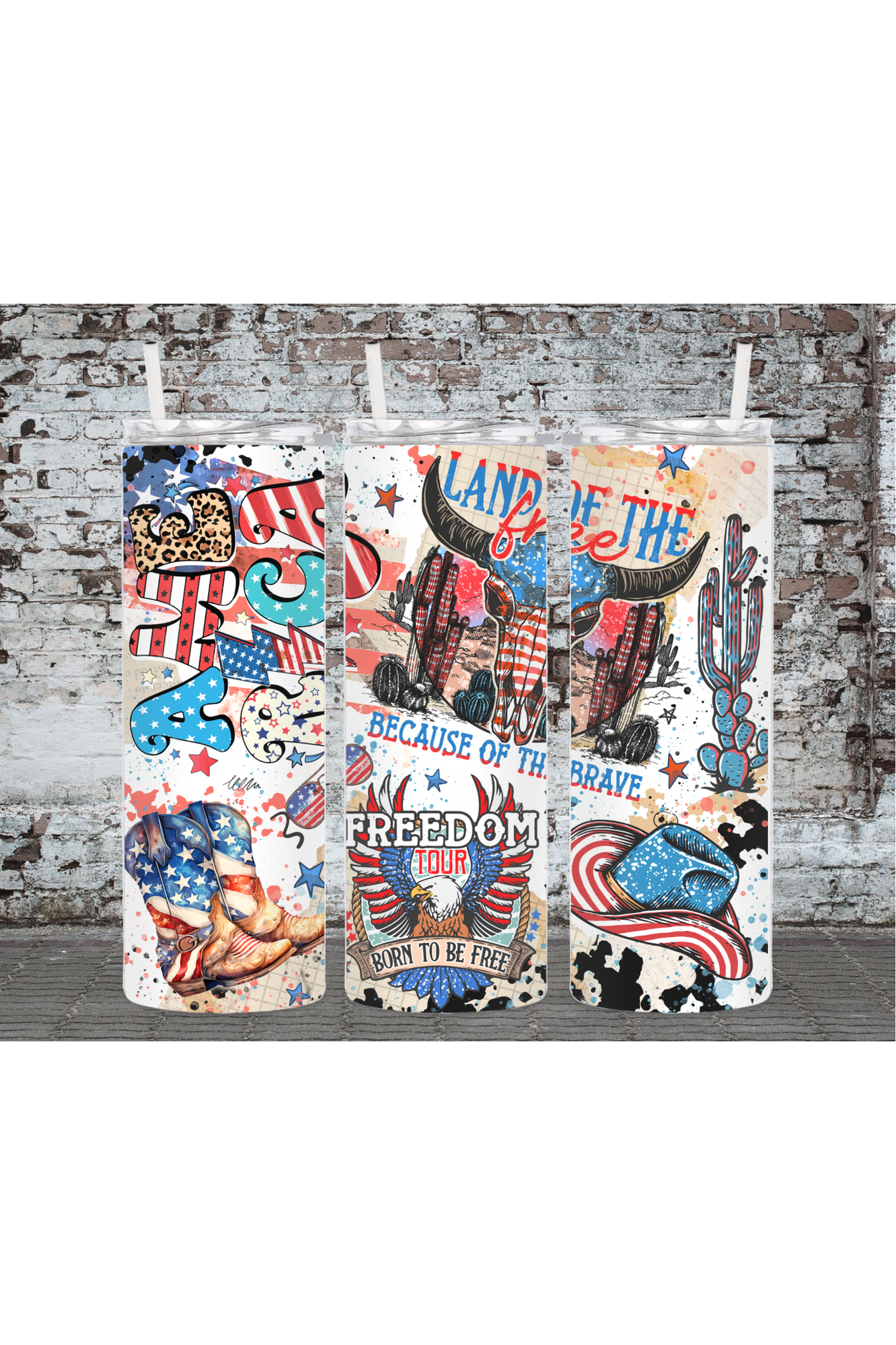 God Bless America Drink Tumbler Pretty Little Patriot