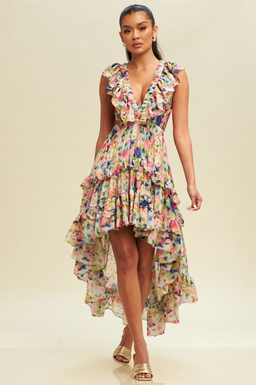 Summer fiesta floral dress Pretty Little Patriot