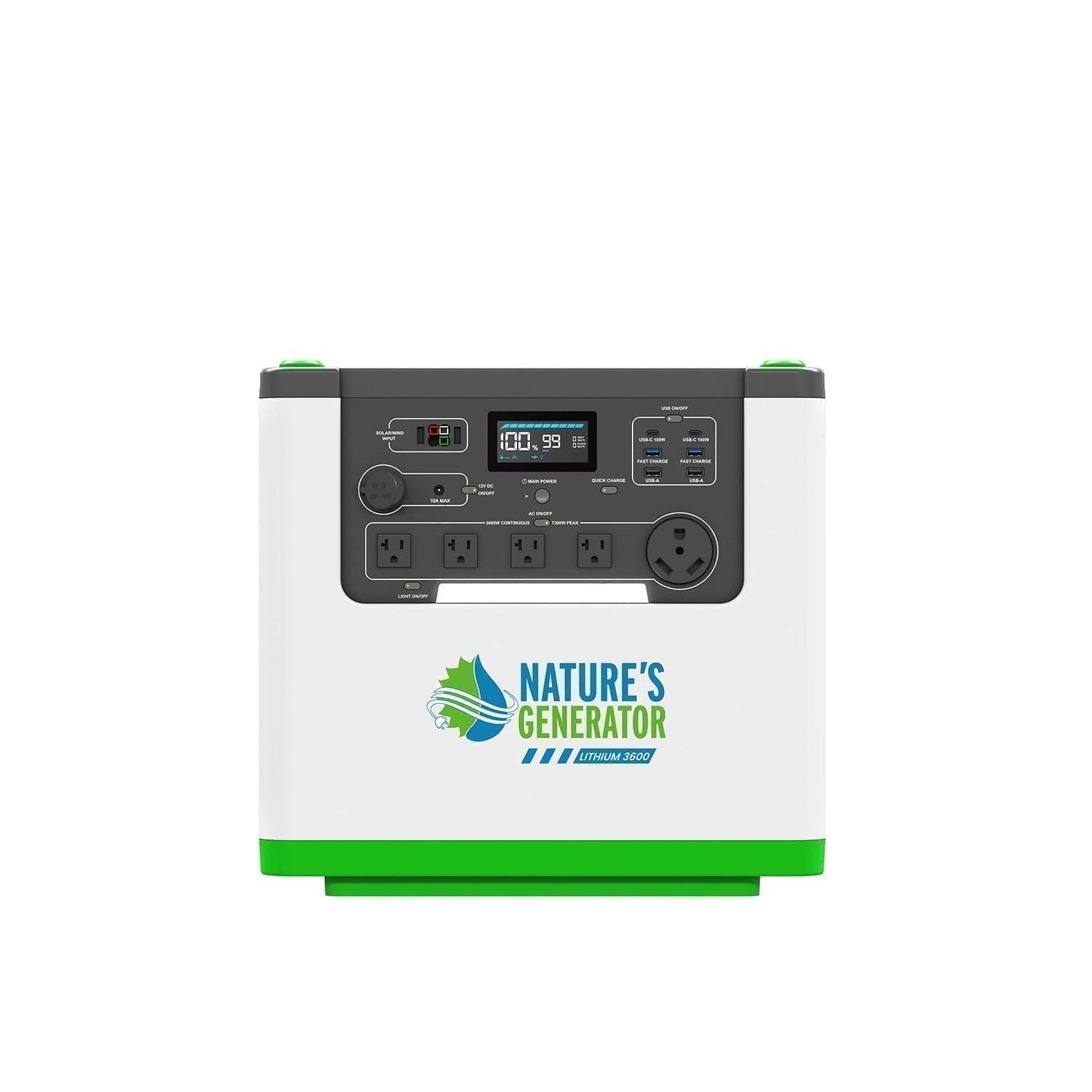 Nature's Generator Lithium 3600 Solar and Wind Generator Nature's Generator