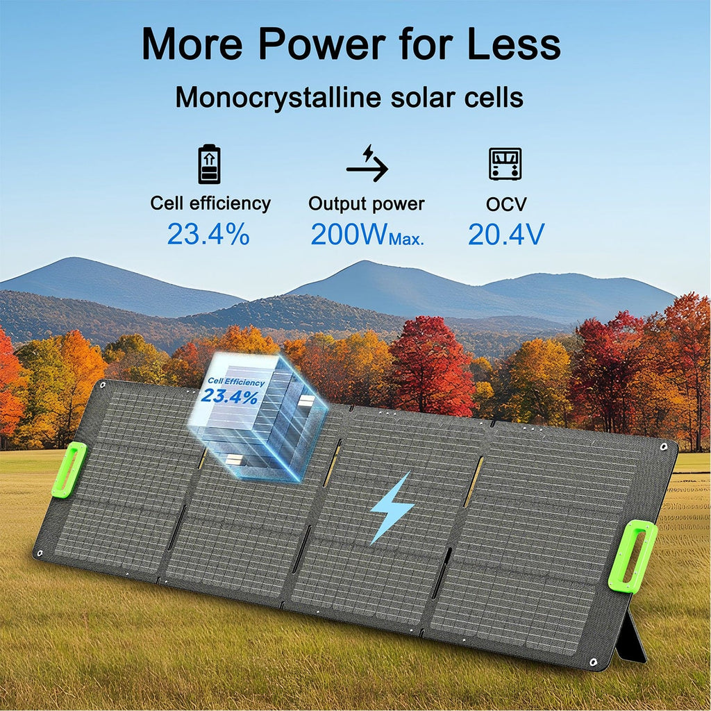 Nature's Generator 200W Folding Solar Panel Nature's Generator