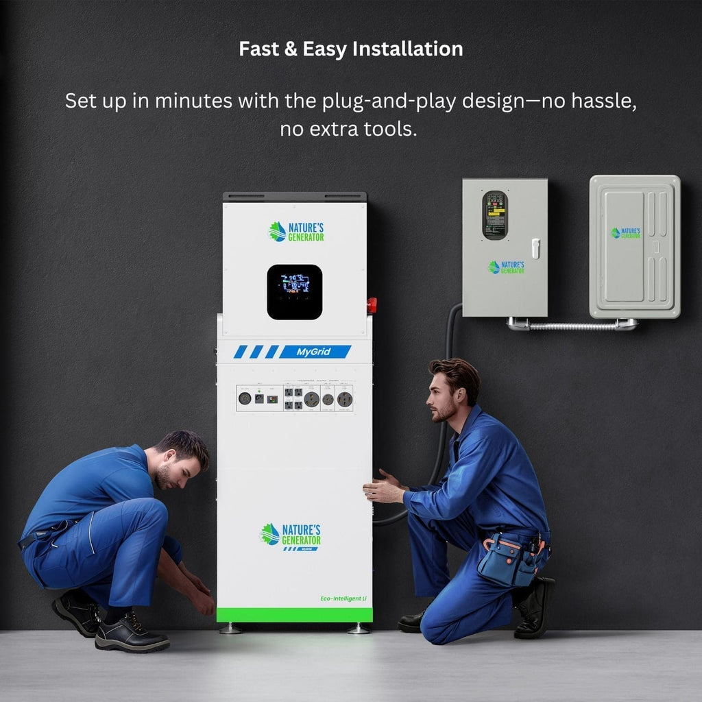 MyGrid 10K with Transfer Switch for House Battery Backup Nature's Generator