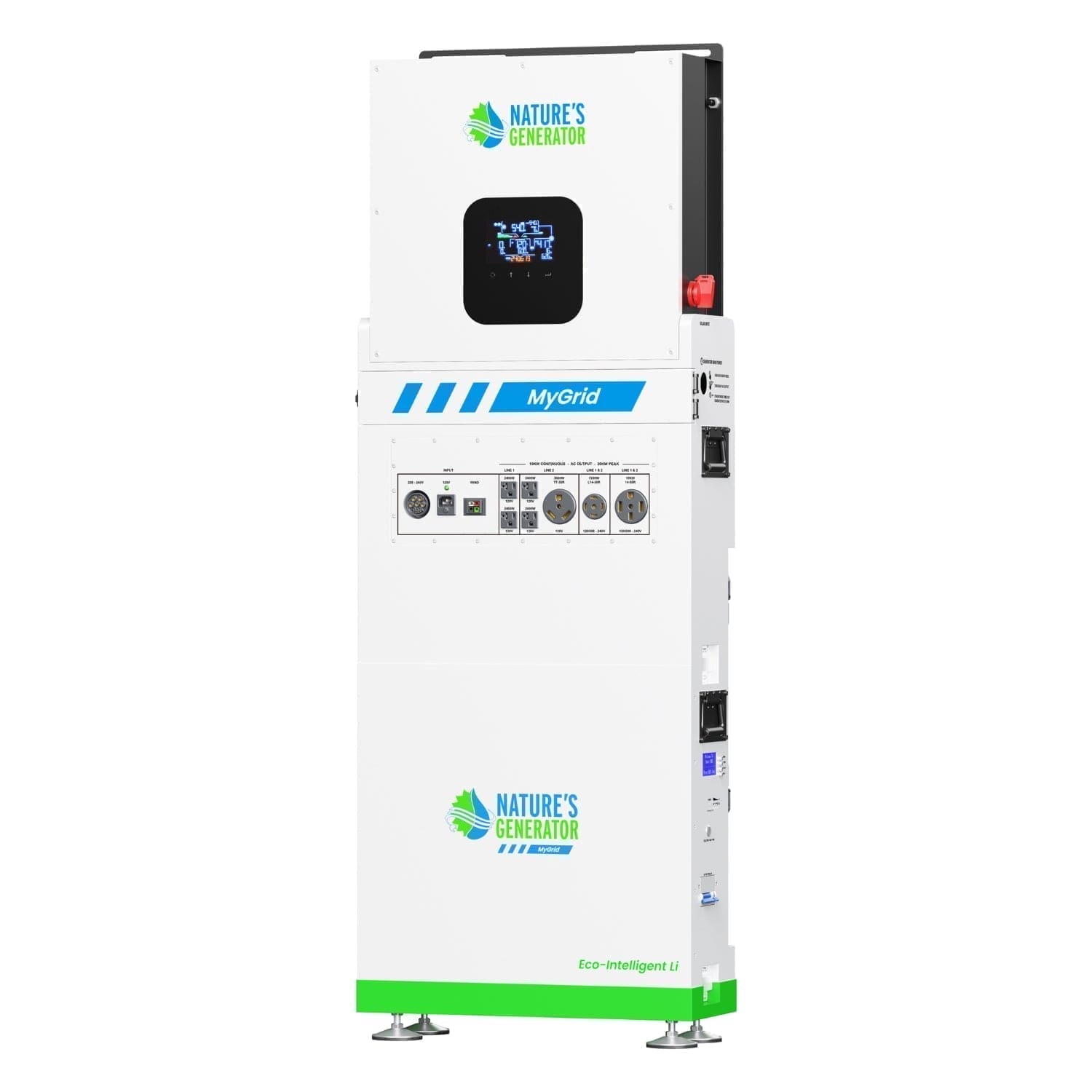 MyGrid 10K with Transfer Switch for House Battery Backup Nature's Generator