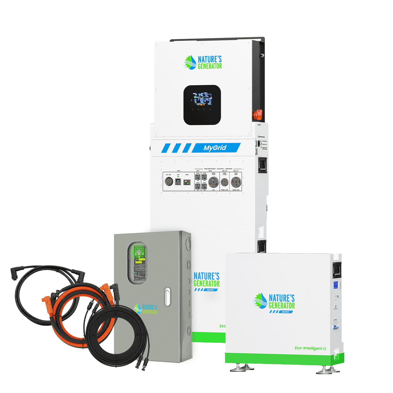 MyGrid 10K with Transfer Switch for House Battery Backup Nature's Generator
