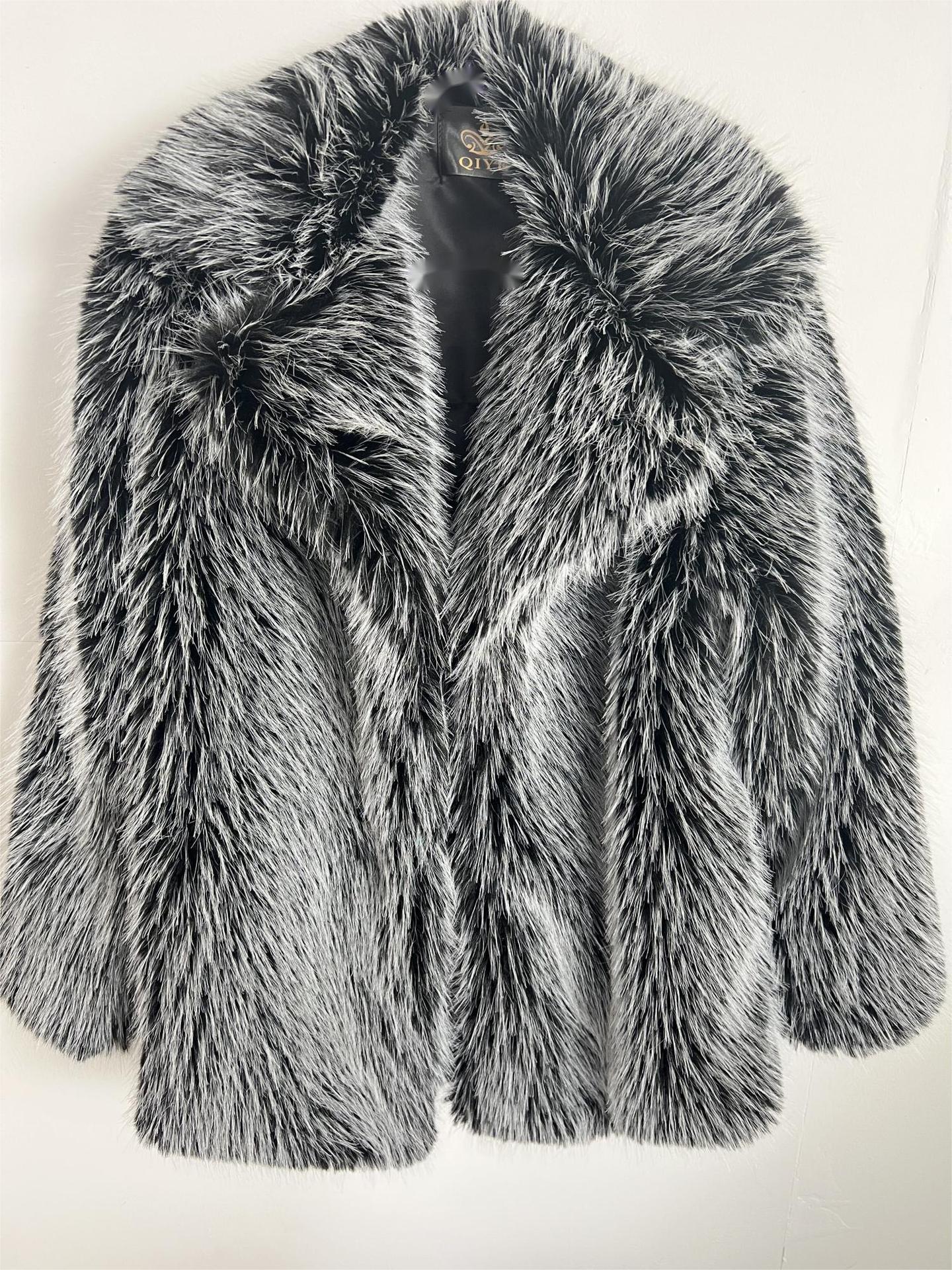 Black Mob Wife Faux Fur Coat Pretty Little Patriot